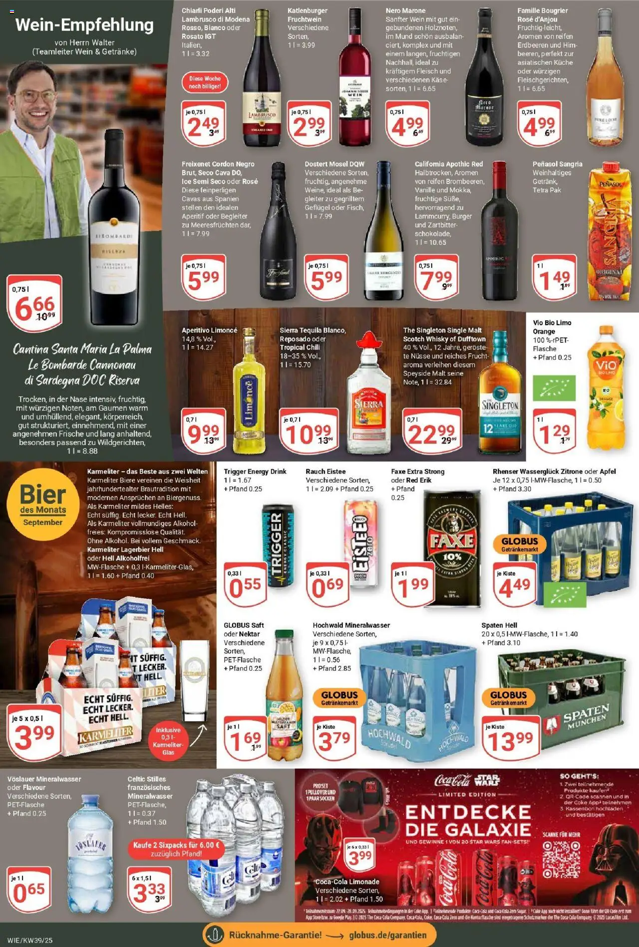 Globus prospekt Waghäusel	 – gültig ab 21.09.2025 | Seite: 17 | Produkte: Käse, Burger, Limonade, Erdbeeren