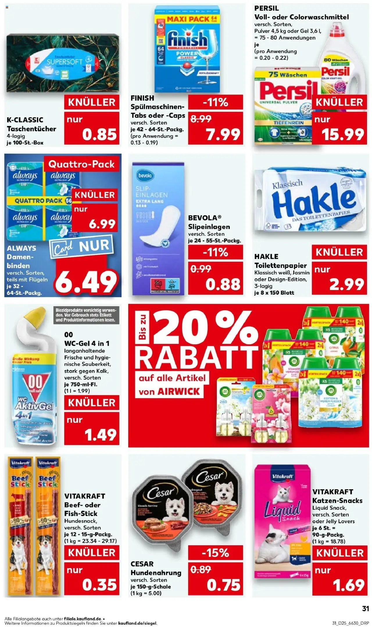 Kaufland prospekt Korbach	 - gültig ab dem 22.06.2025 | Seite: 44 | Produkte: Finish, Slip, Persil, Toilettenpapier