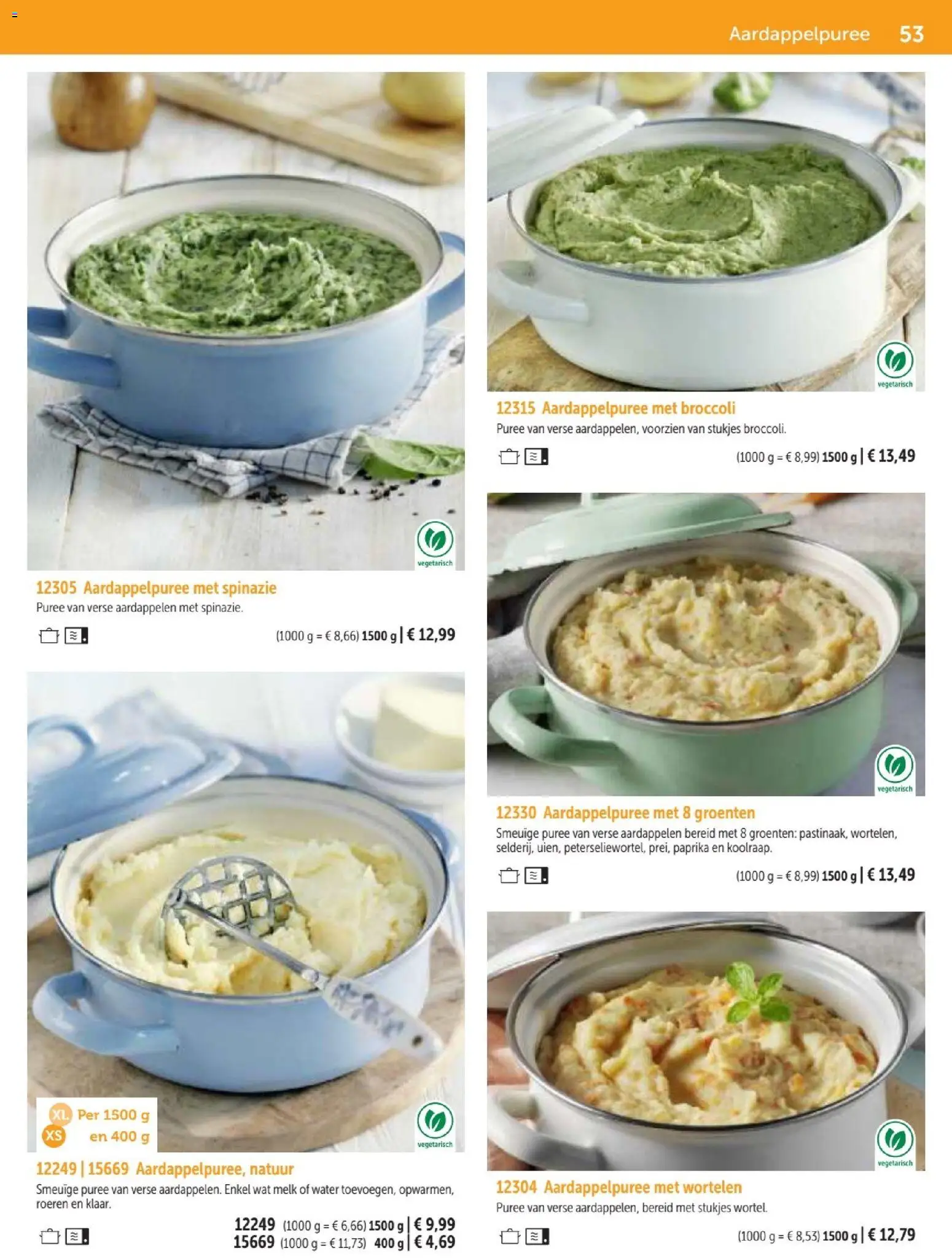 {H1} | Pagina: 53 | Producten: Groenten, Wortelen, Broccoli, Melk