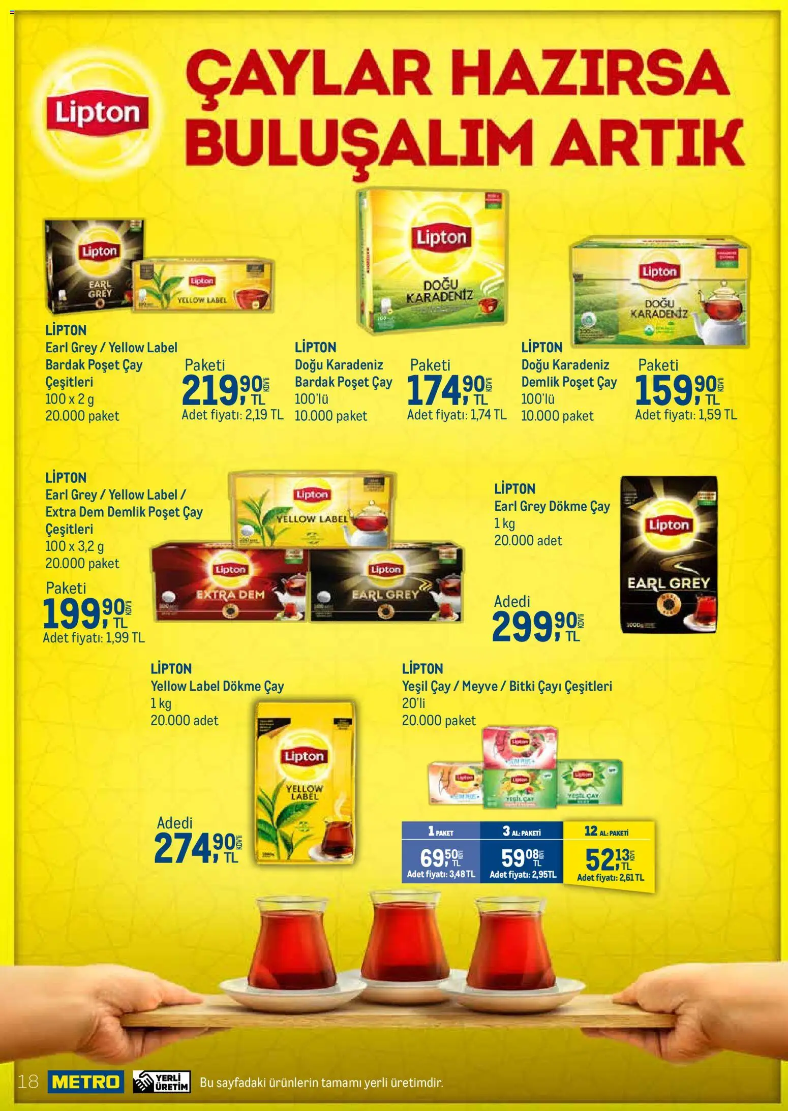 Metro - İşletmenizin Tüm İhtiyaçları - 17.03.2026 tarihinden itibaren geçerlidir | Sayfa: 18 | Ürünler: Çay, Demlik poşet çay, Bardak poşet çay, Kumina
