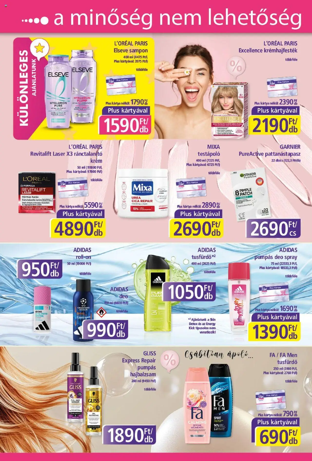 Plus Market akciós ujság - amely érvényes a következő dátumtól: 04.09.2025 | Oldal: 4 | Termékek: Hajbalzsam, Sampon, Testápoló, Tusfürdő