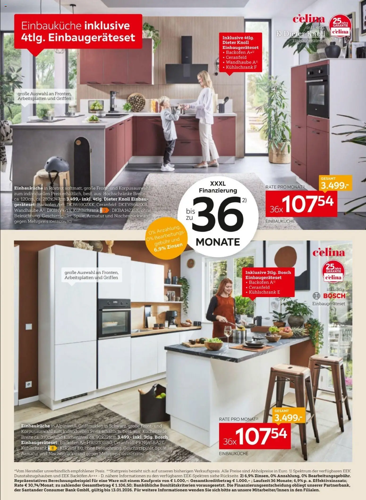 XXXLutz Einbaunküchen gültig ab 29.12.2025 | Seite: 4 | Produkte: Kühlschrank, Küchenzeile