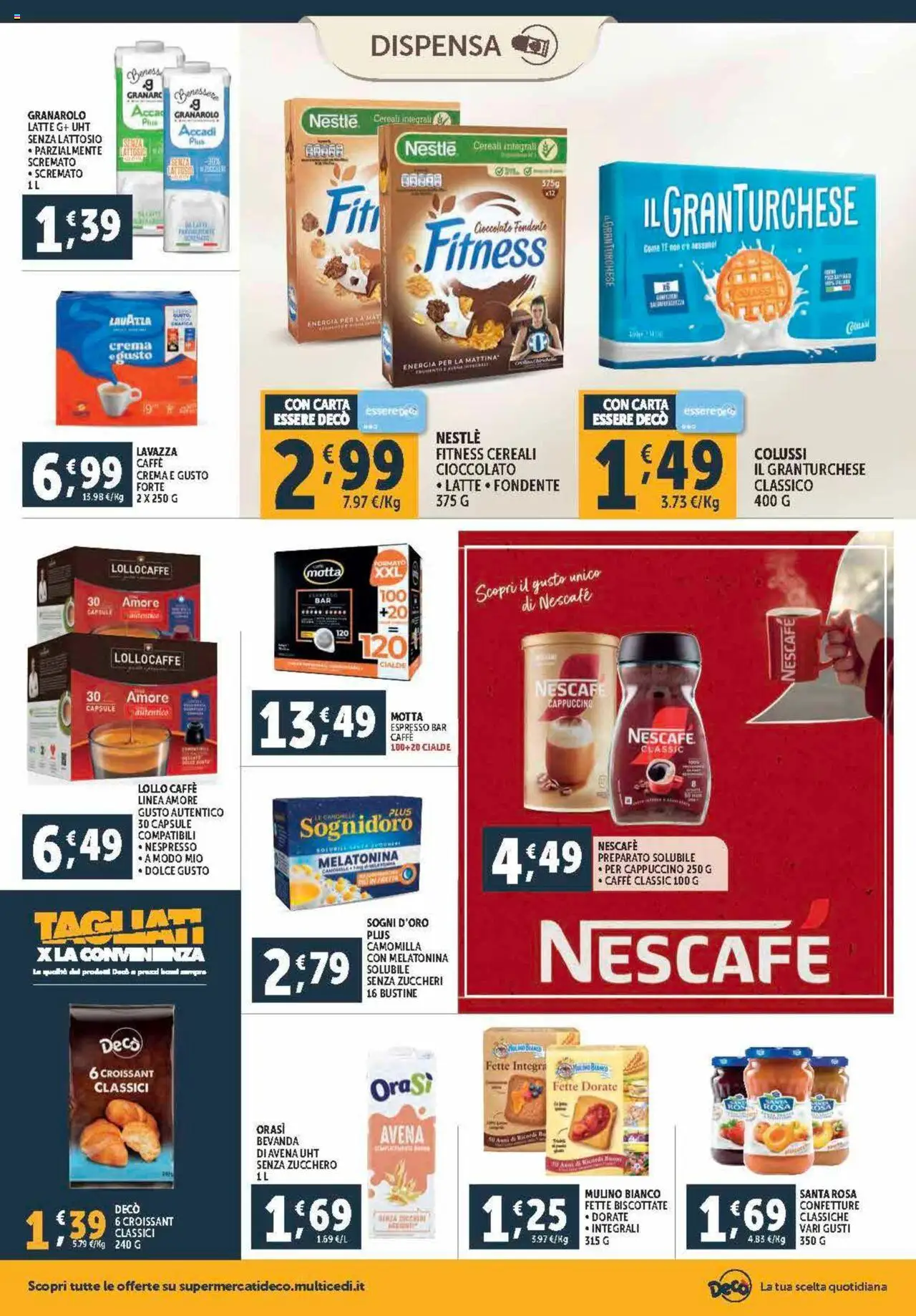 Volantino Decò del 12.09.2025 | Pagina: 10 | Prodotti: Caffè, Cereali, Latte, Lavazza