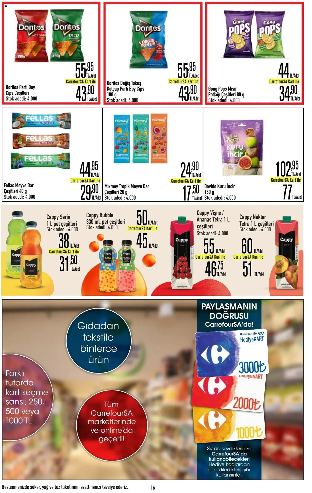 CarrefourSA Katalog - 01.08.2025 tarihinden itibaren geçerlidir | Sayfa: 16 | Ürünler: Elma, Yağ, Ketçap, Vişne