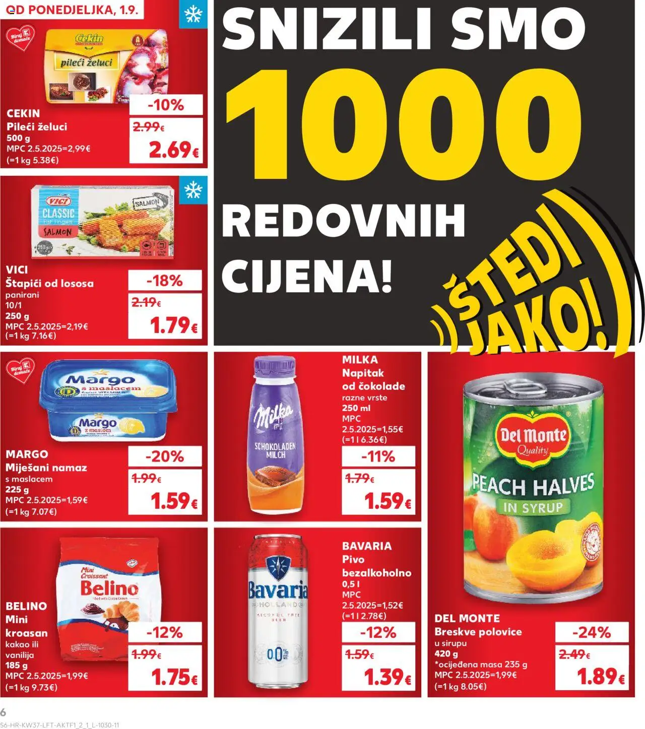 Kaufland katalog | vrijedi od 10.09.2025 | Stranica: 6 | Proizvodi: Milka, Štapići, Kakao, Kroasan