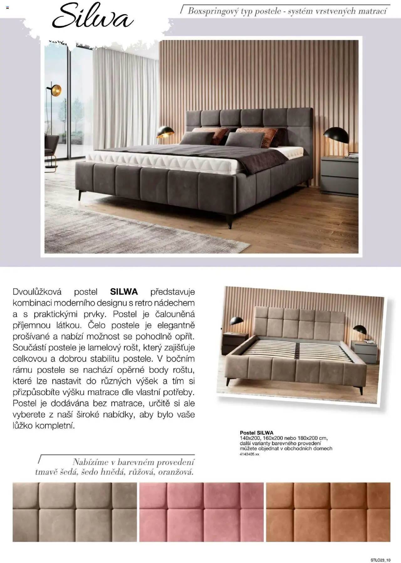 Sconto nábytek katalog - Ložnice od 01.01.2025 | Strana: 10 | Produkty: Postele, Postel, Matrace, Body