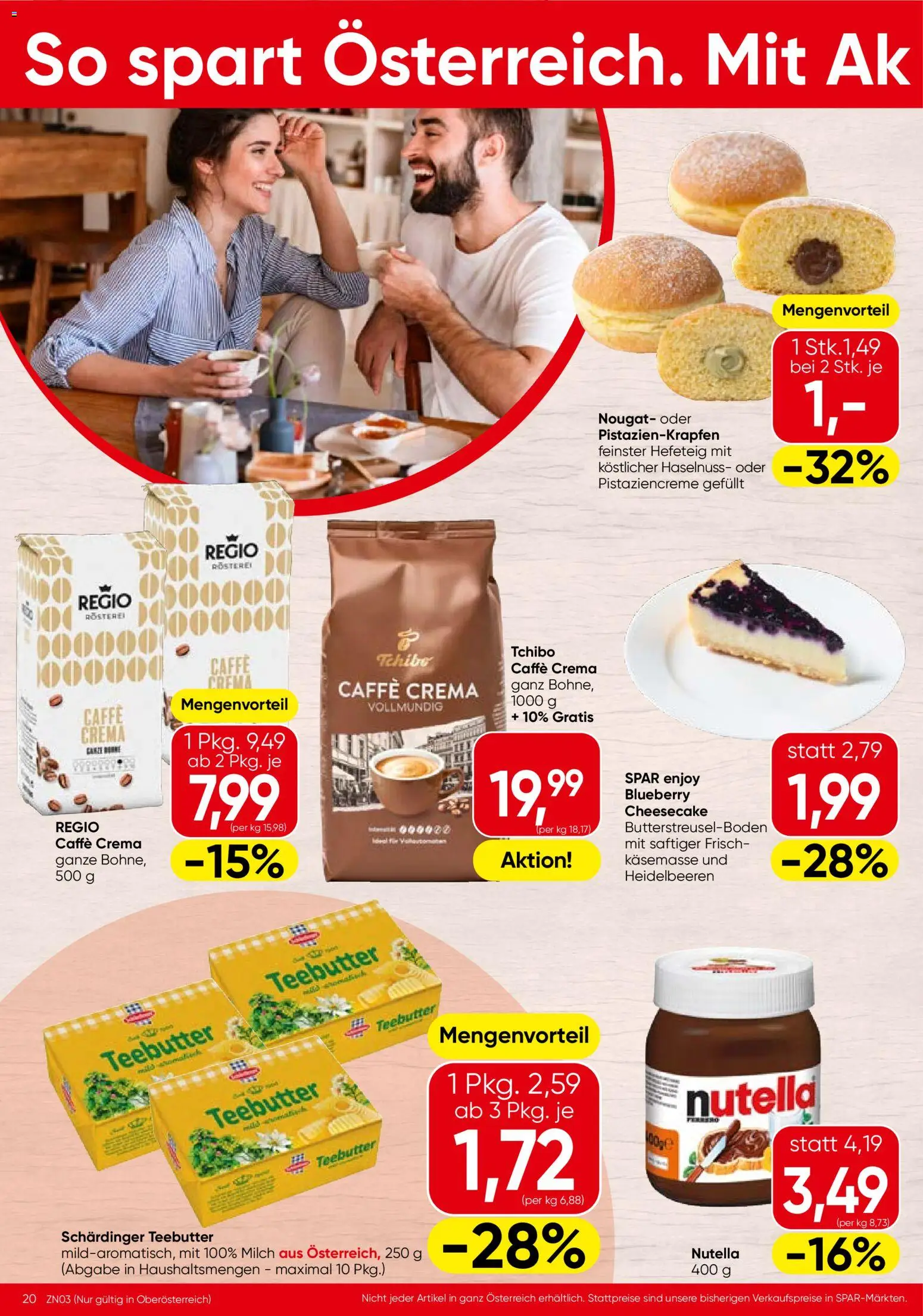 Spar Flugblatt - Oberösterreich gültig ab 29.01.2026 | Seite: 20 | Produkte: Milch