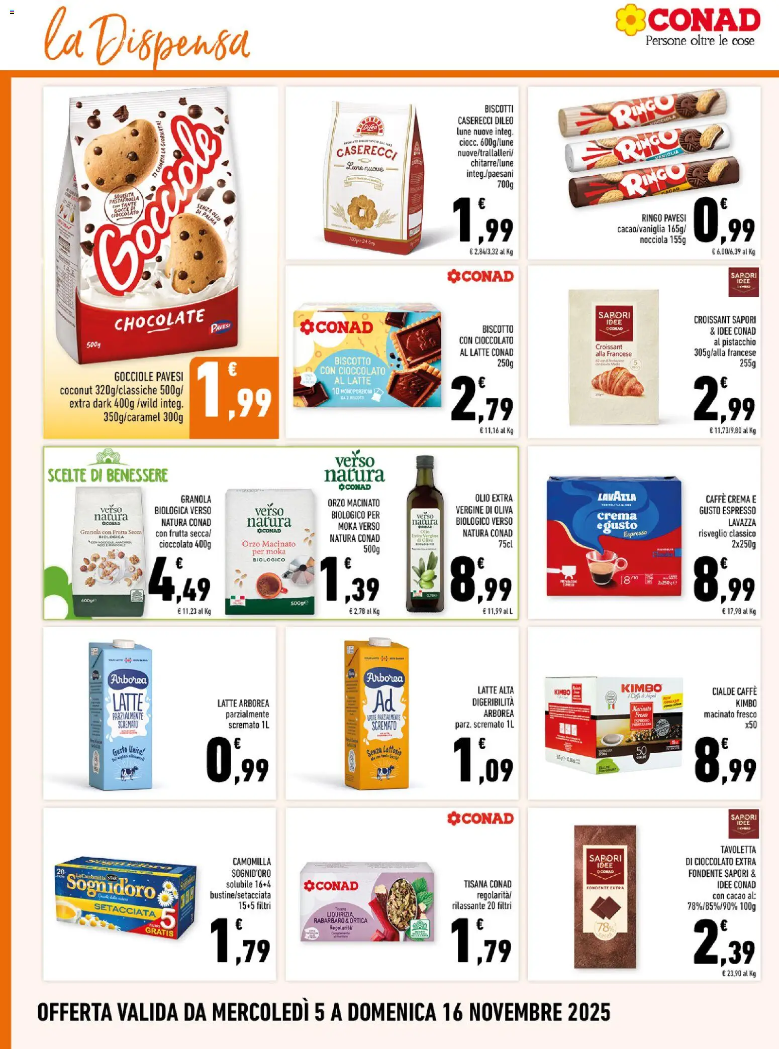 Volantino Conad del 05.11.2025 | Pagina: 10 | Prodotti: Frutta, Olio, Olive, Macinato