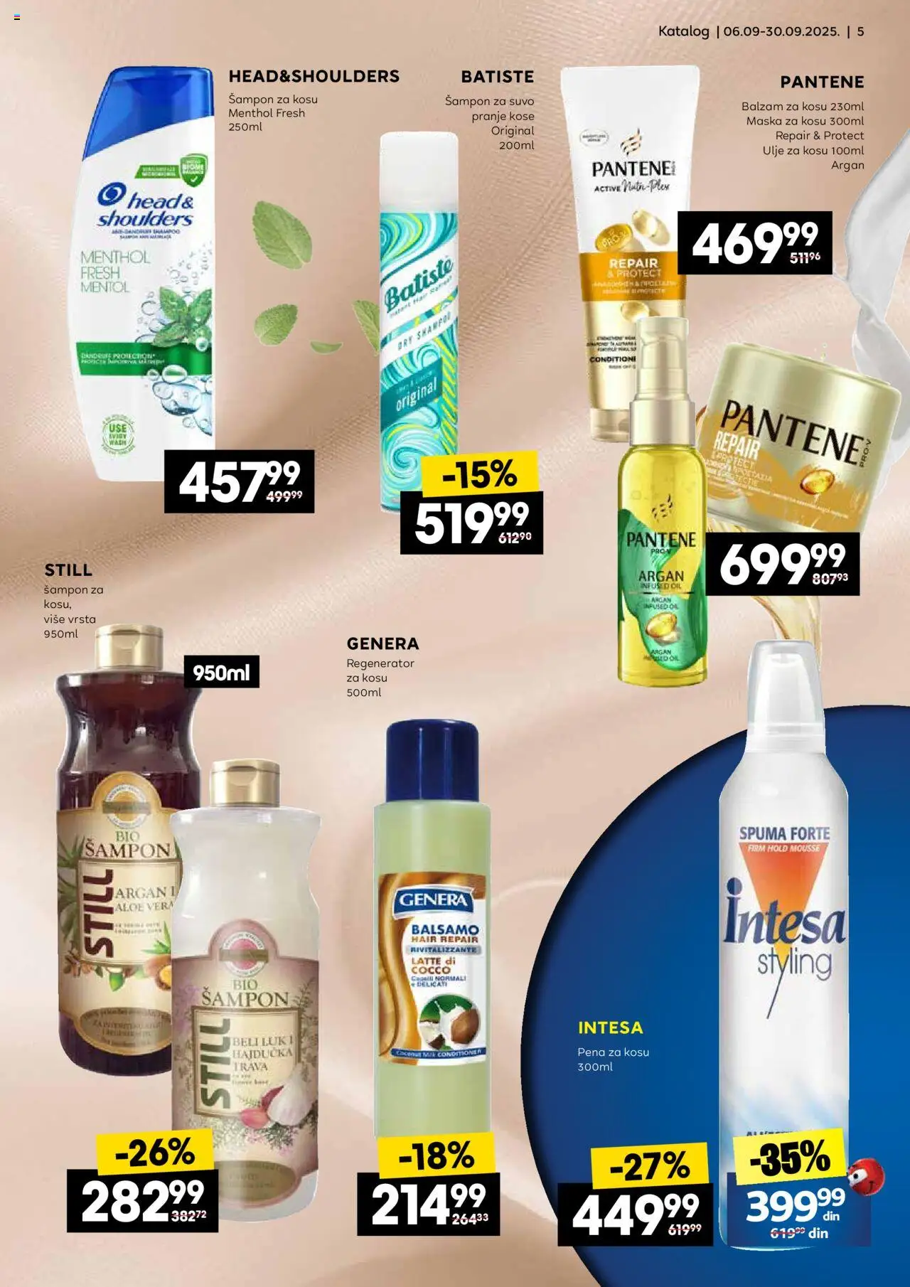 Idea katalog - važi od 06.09.2025 | Strana: 5 | Proizvode: Pantene, Ulje za kosu, Maska, Ulje
