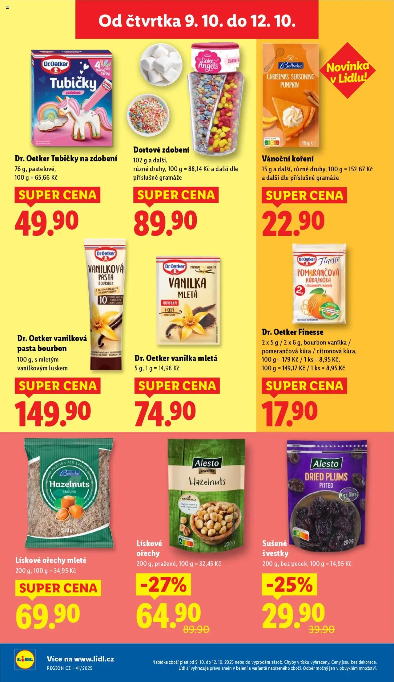 Lidl leták od 09.10.2025 | Strana: 20 | Produkty: Bourbon, Ořechy, Lískové ořechy, Barvy