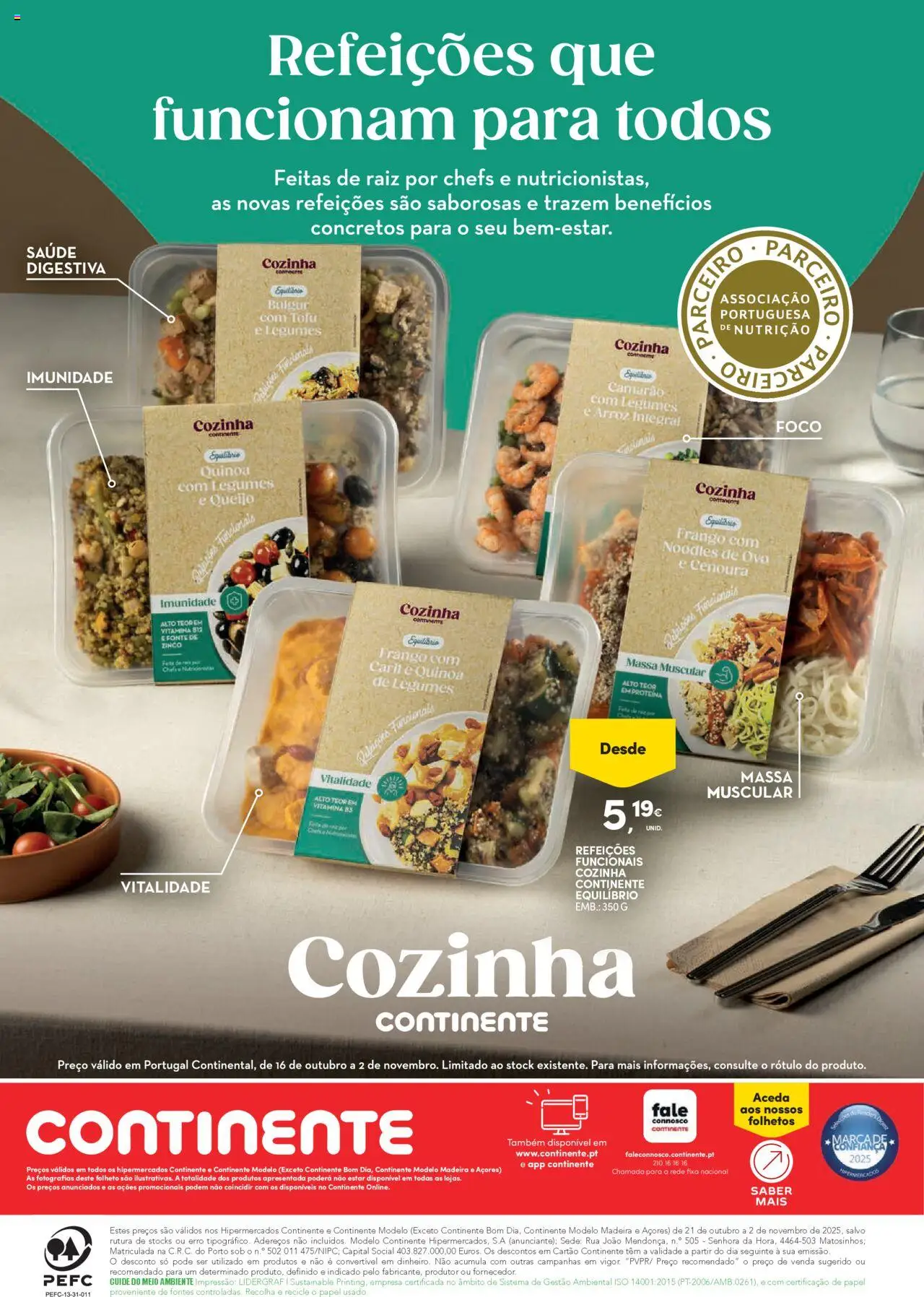 Continente - Vida Saudável: É de quem quer comer bem sem ginástica na carteira │ válido de 21.10.2025 | Página: 36 | Produtos: Quinoa, Arroz, Cenoura, Proteina