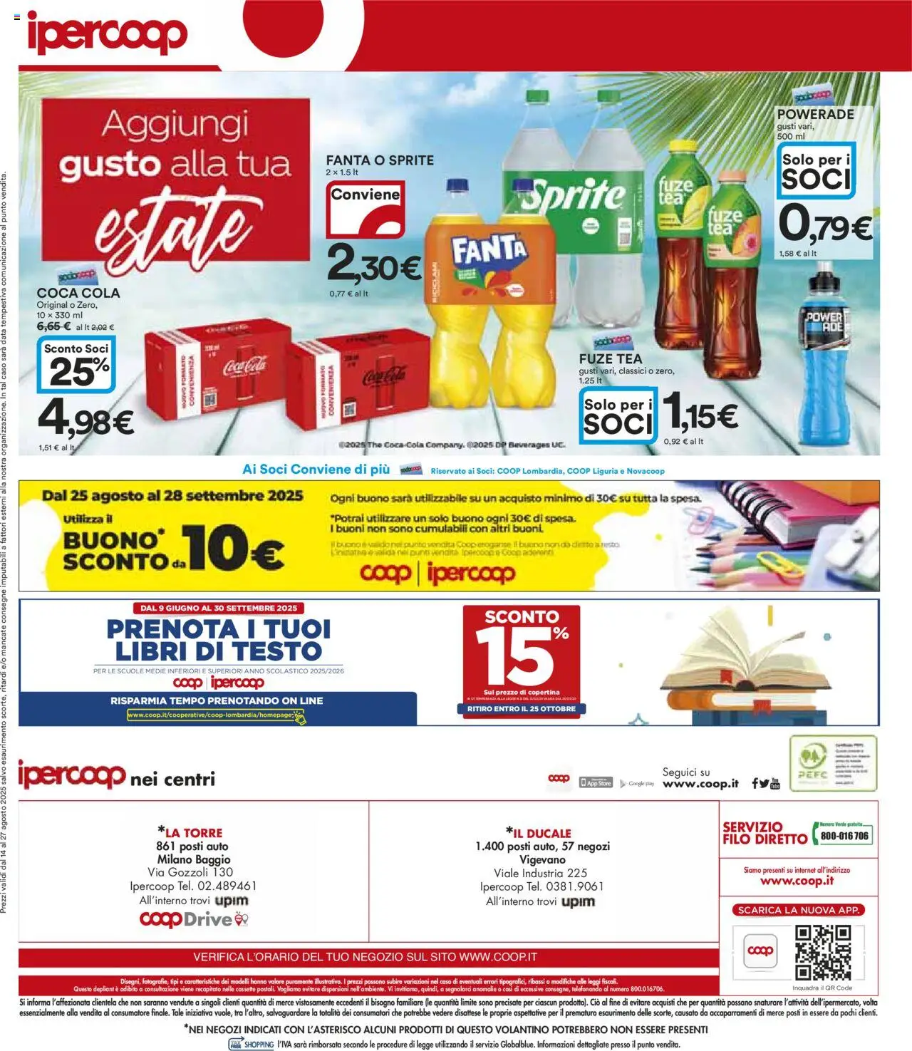 Volantino Ipercoop del 14.08.2025 | Pagina: 32 | Prodotti: Data, The, Fanta, Coca Cola