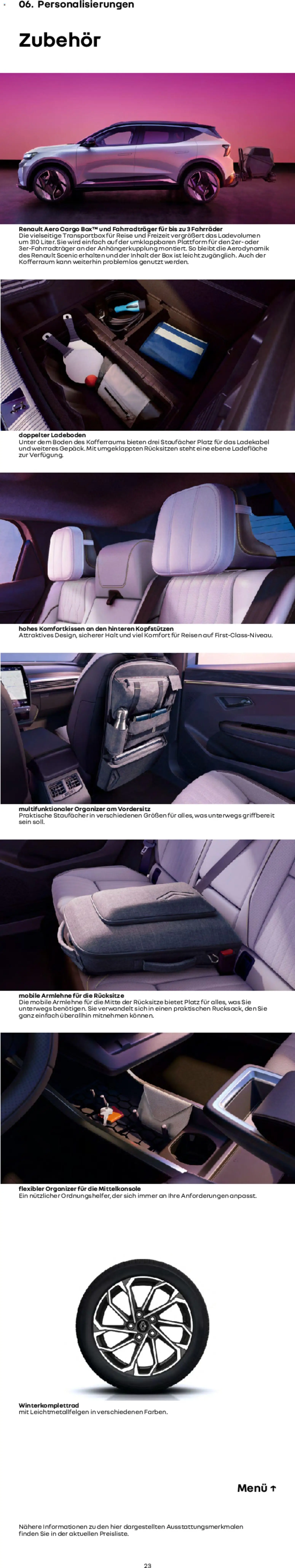 Renault Scenic E-Tech – gültig ab 15.01.2026 | Seite: 23 | Produkte: Box, Ladekabel