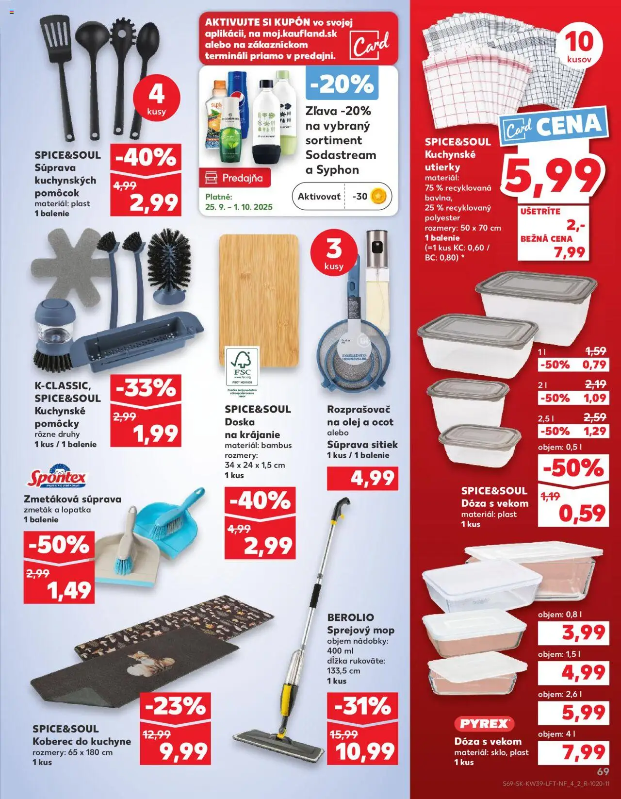 Nové Kaufland akcie – leták je platný od 25.09.2025 | Strana: 69 | Produkty: Koberec do kuchyne, Koberec