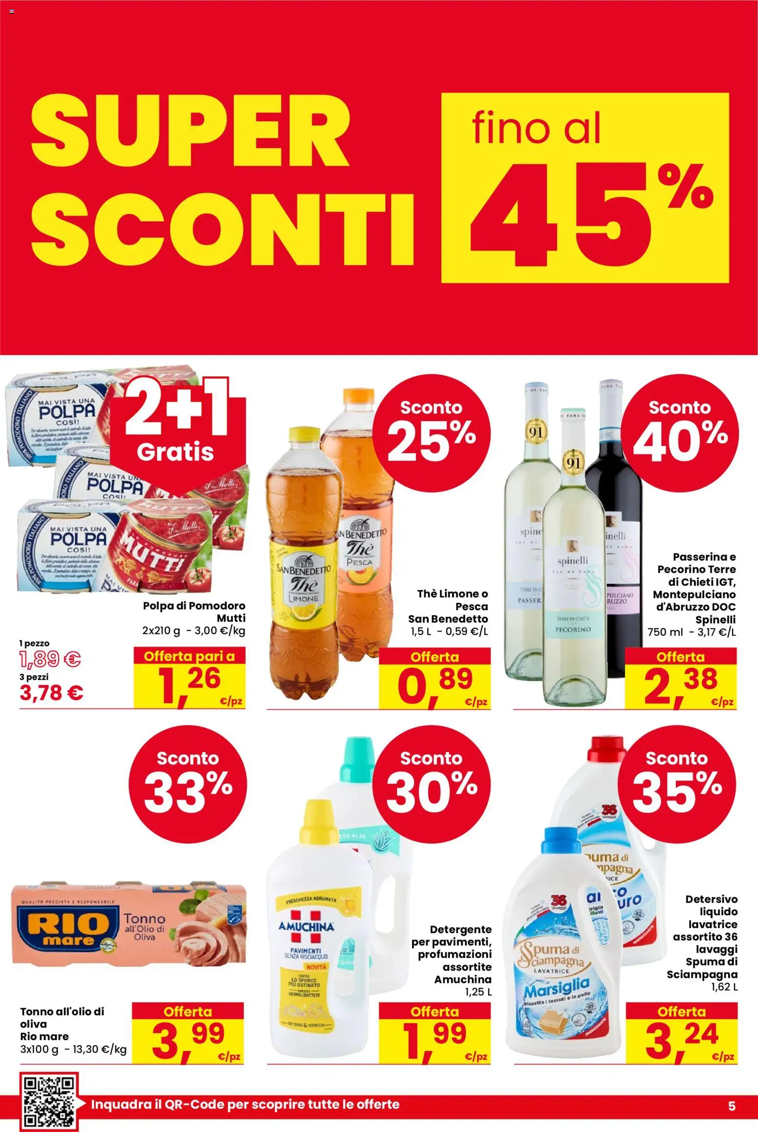 Volantino Despar del 05.03.2026 | Pagina: 5 | Prodotti: Pomodoro, Limone, The, Mutti