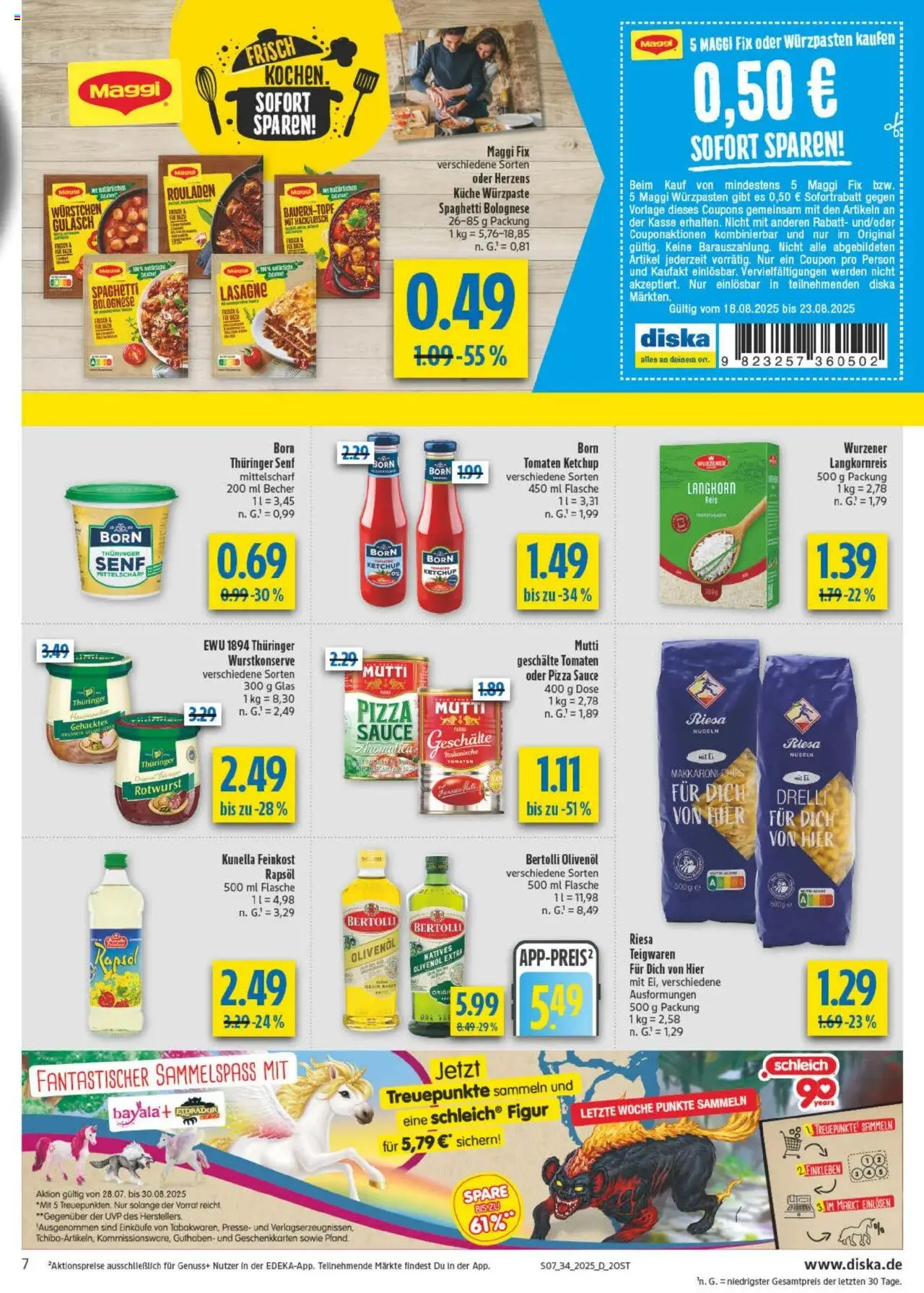 Diska - diska Angebote Sachsen-Thüringen KW34 - gültig ab dem 18.08.2025 | Seite: 7 | Produkte: Küche, Maggi fix, Pizza, Ketchup