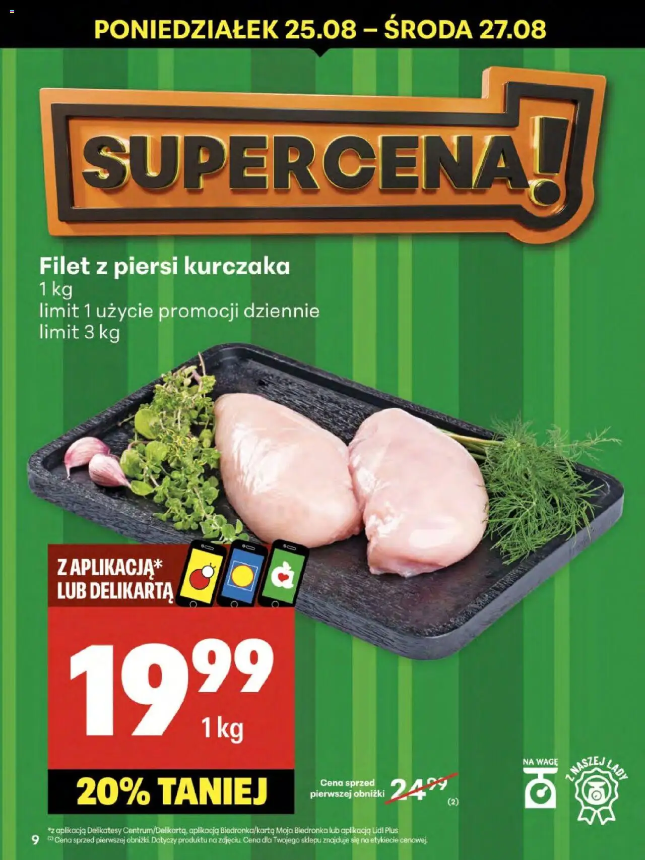 Delikatesy Centrum Gazetka od 21.08.2025 | Strona: 9 | Produkty: Piersi, Delikatesy, Filet z piersi kurczaka