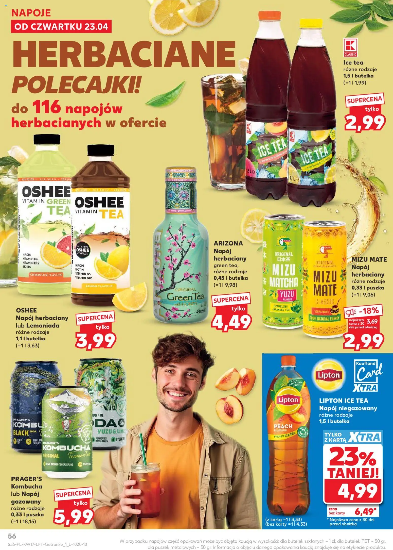 Kaufland gazetka od 23.04.2026 | Strona: 56 | Produkty: Karta, Ice Tea, Napoje, Kombucha