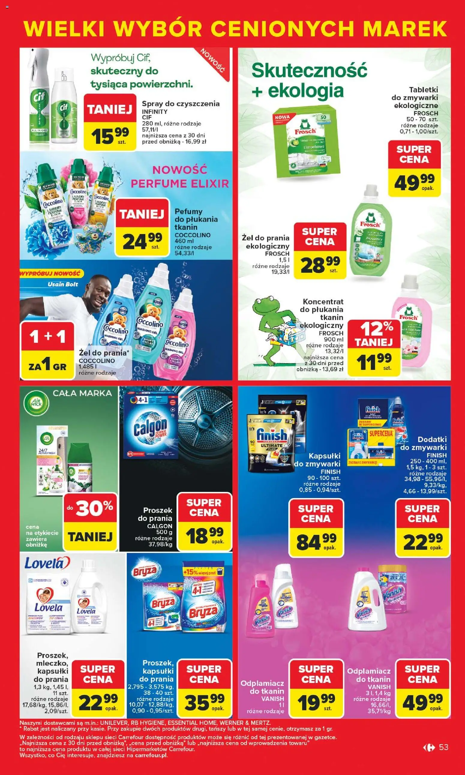Carrefour Gazetka - Markowe atrakcje cenowe od 27.10.2025 | Strona: 55 | Produkty: Calgon, Coccolino, Kapsułki finish, Lovela