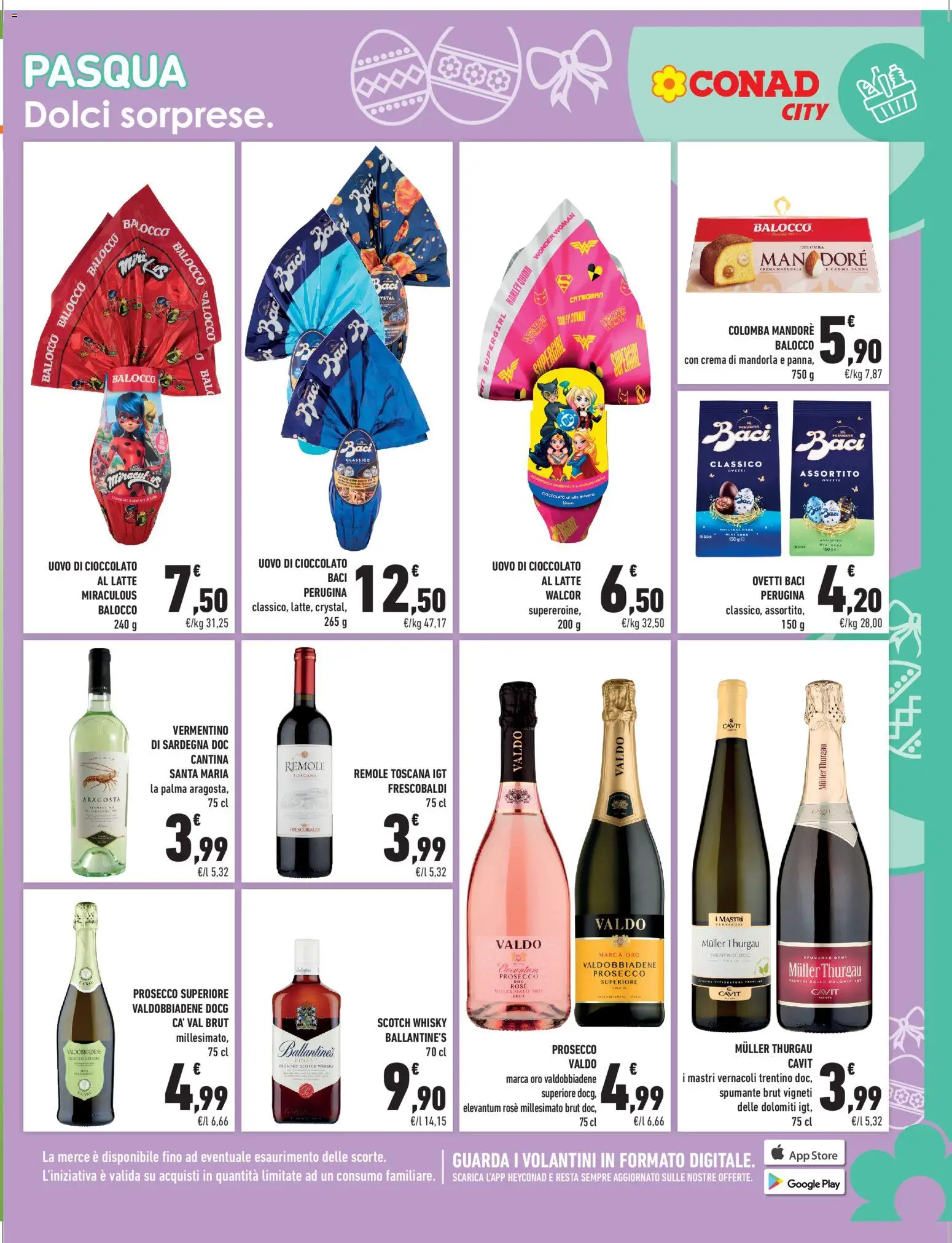 Volantino Conad del 20.03.2026 | Pagina: 5 | Prodotti: Crema, Cioccolato, Whisky, Latte