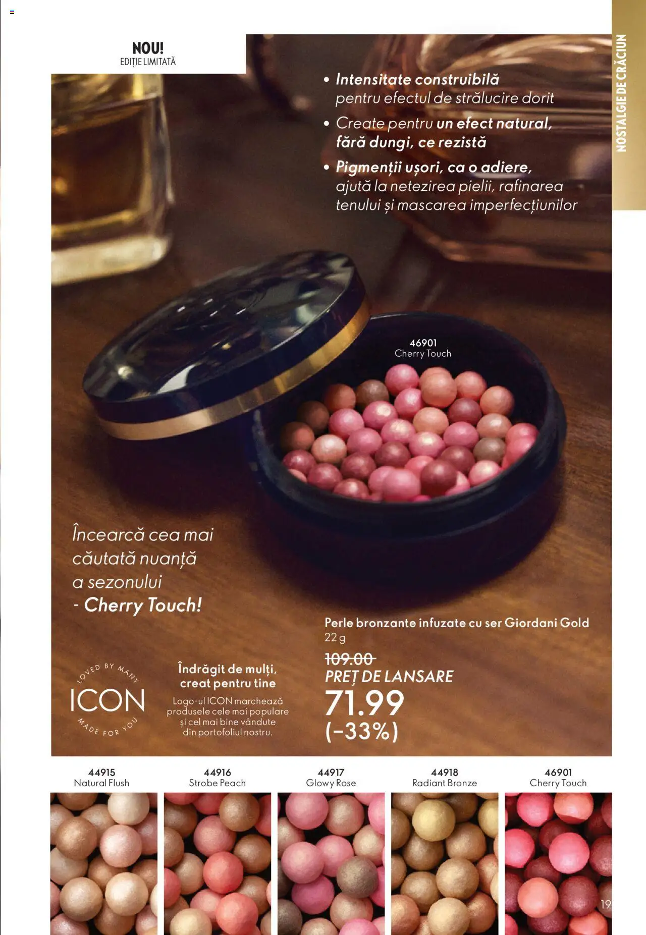Noul catalog Oriflame – valabil de la 12.11.2025 | Pagină: 19 | Produse: Perle bronzante, Akrilik boya