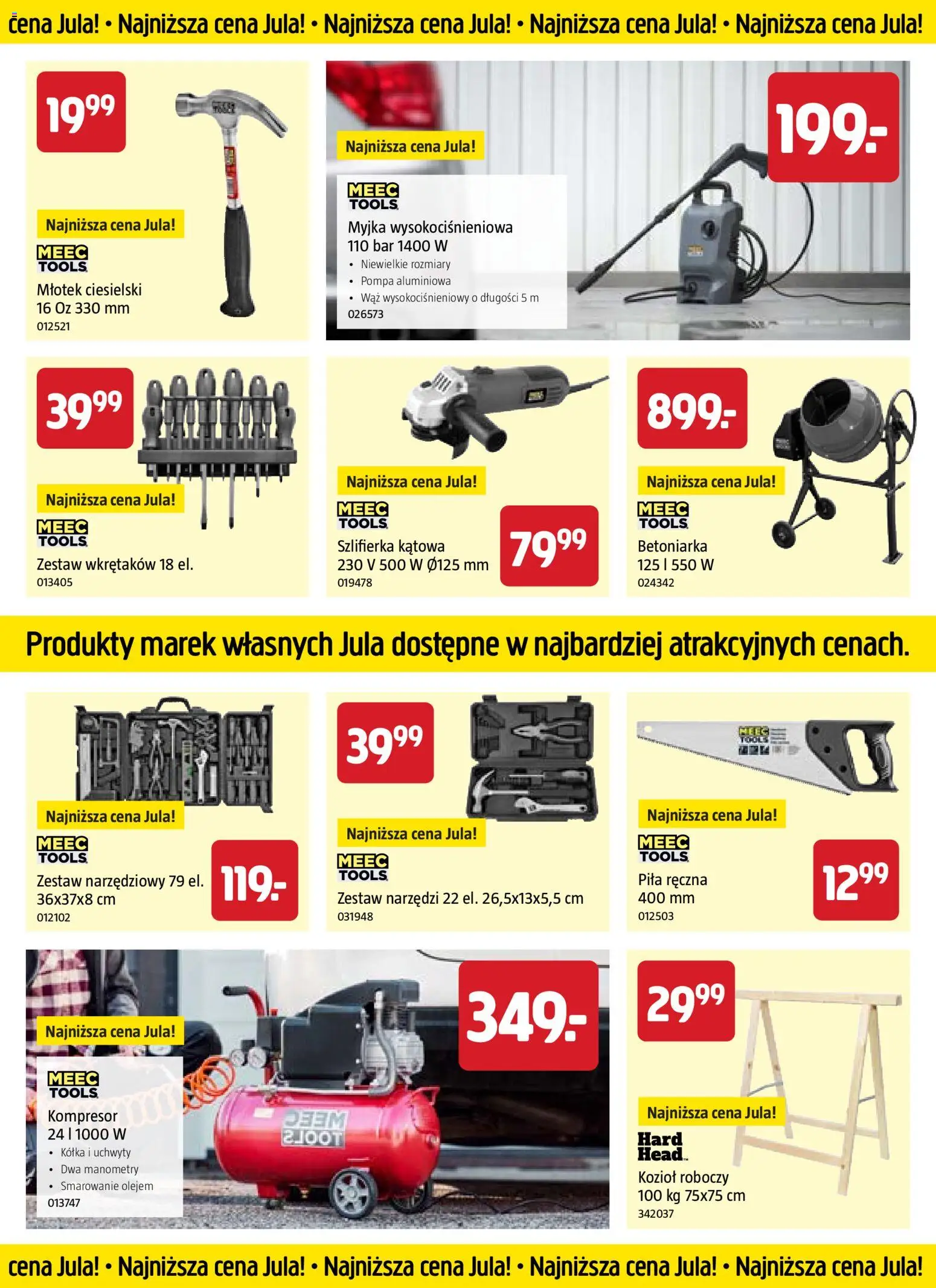 Jula Gazetka od 15.01.2026 | Strona: 7 | Produkty: Zestaw narzędzi, Szlifierka