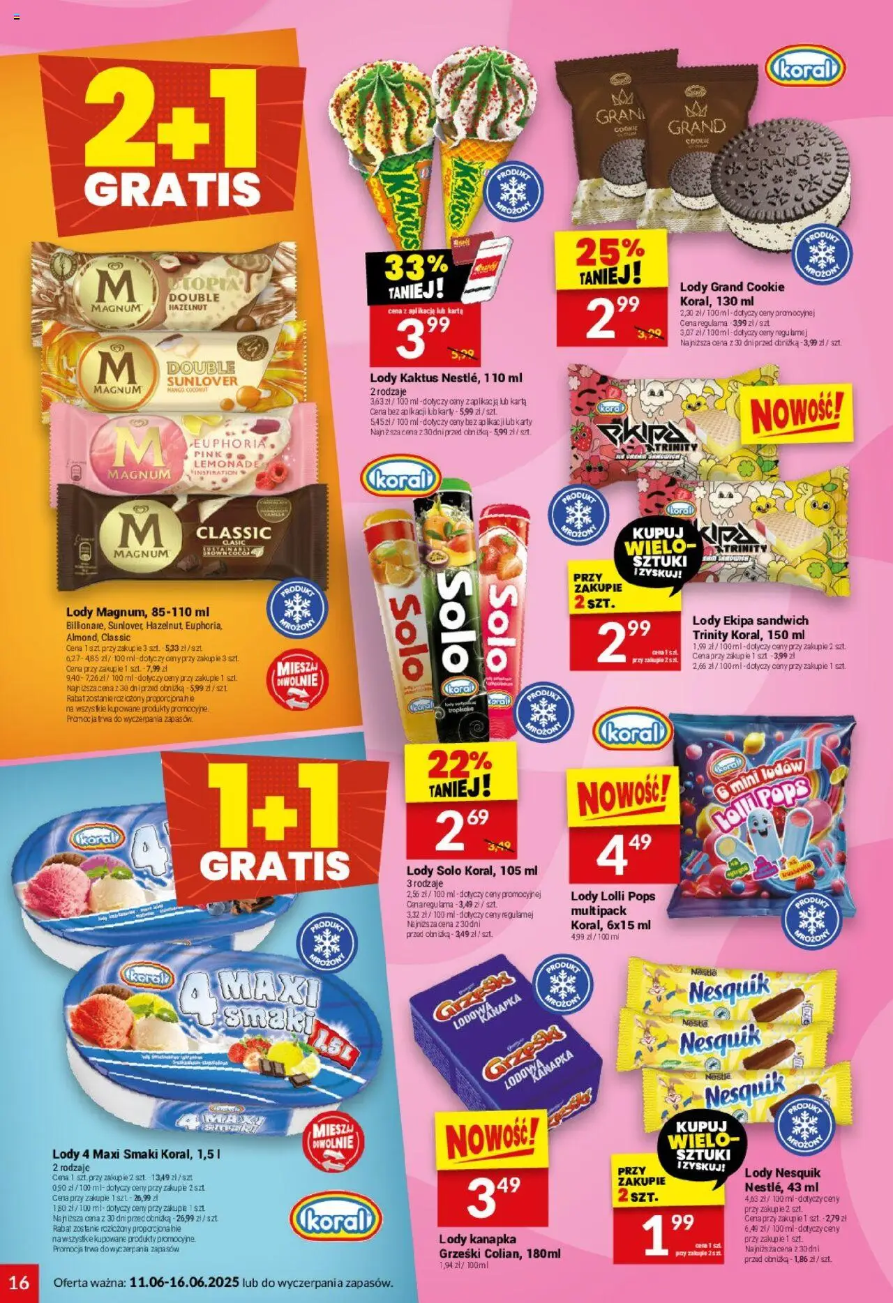 Twój Market Gazetka od 11.06.2025 | Strona: 16 | Produkty: Mango, Karta, Lody Kaktus, Lody