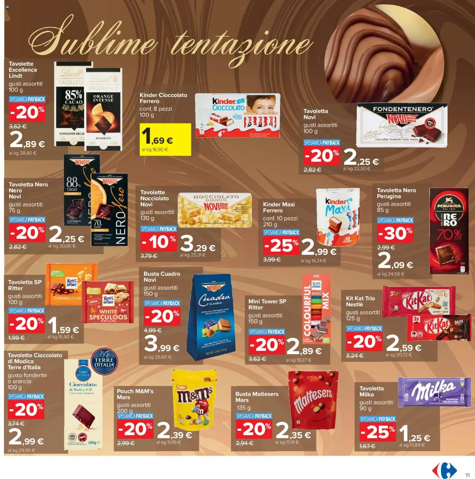 Volantino Carrefour del 27.01.2026 | Pagina: 11 | Prodotti: Cioccolato, Arancia, Cacao