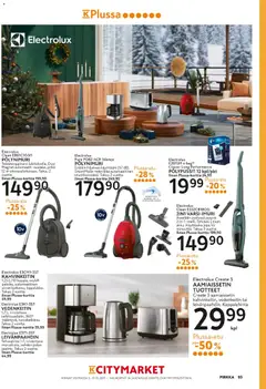 K-Citymarket-mainoslehti voimassa 03.12.2025 alkaen | Sivu: 93 | Tuotteet: Kahvinkeitin, Vedenkeitin, Leivänpaahdin