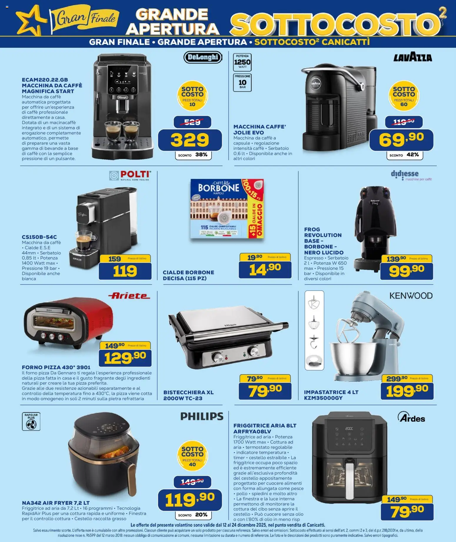 Volantino Euronics del 12.12.2025 | Pagina: 30 | Prodotti: Macchina da caffe, Bistecchiera, Olio, Monitorare