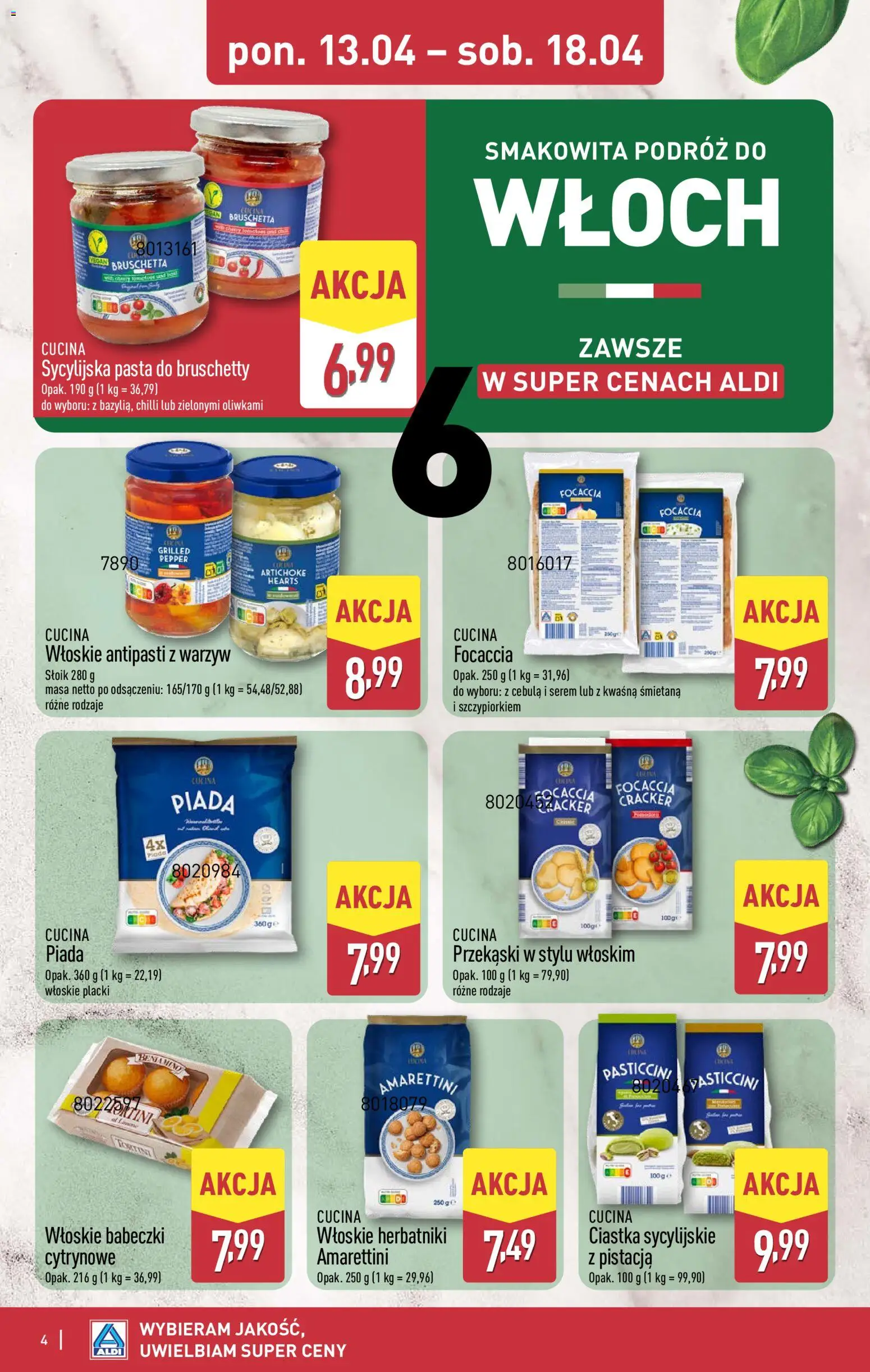 Aldi gazetka - Smakowita podróż do Włoch od 13.04.2026 | Strona: 4