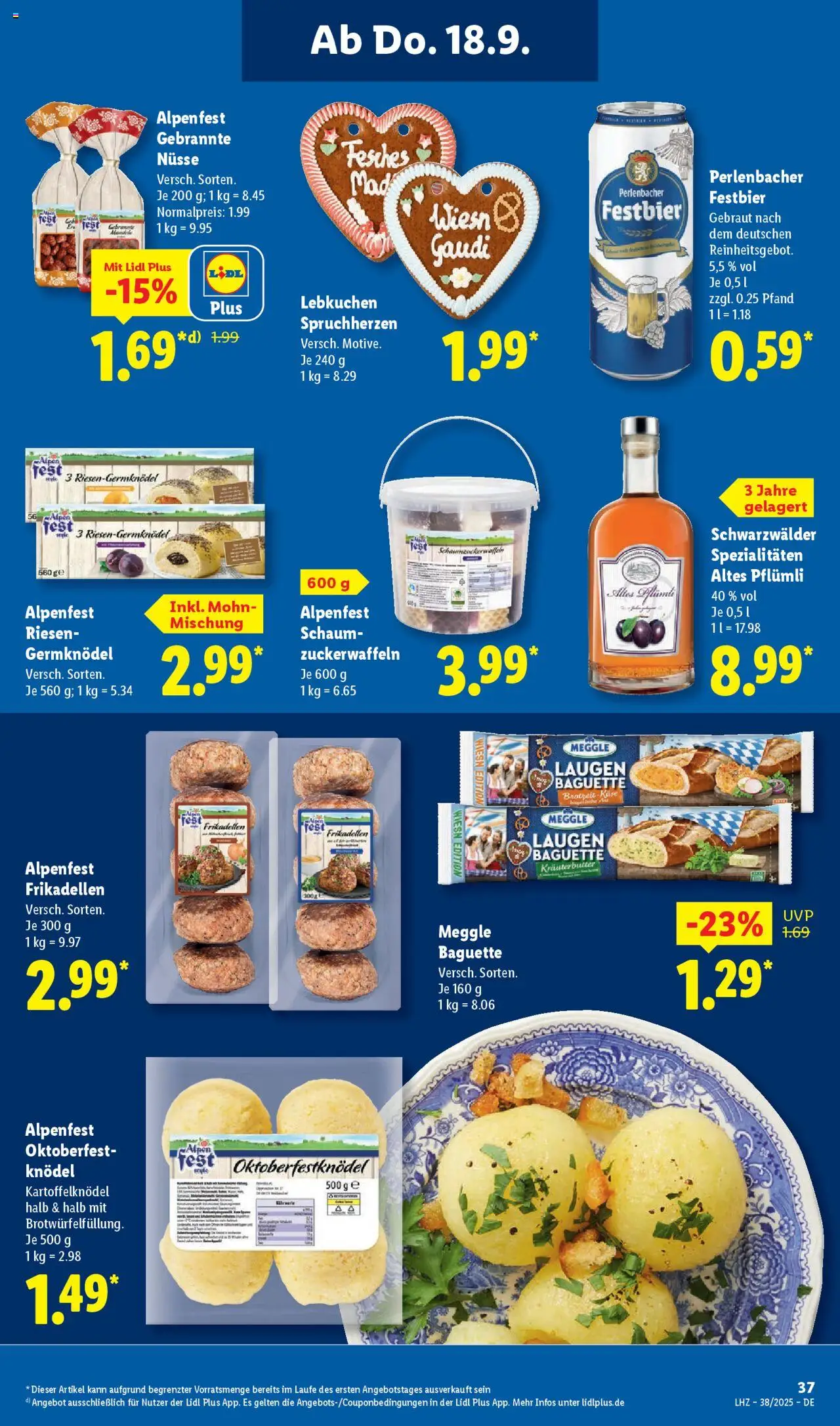 Lidl Prospekt Aarbergen – gültig ab 15.09.2025 | Seite: 53 | Produkte: Käse, Baguette, Kräuterbutter, Nüsse
