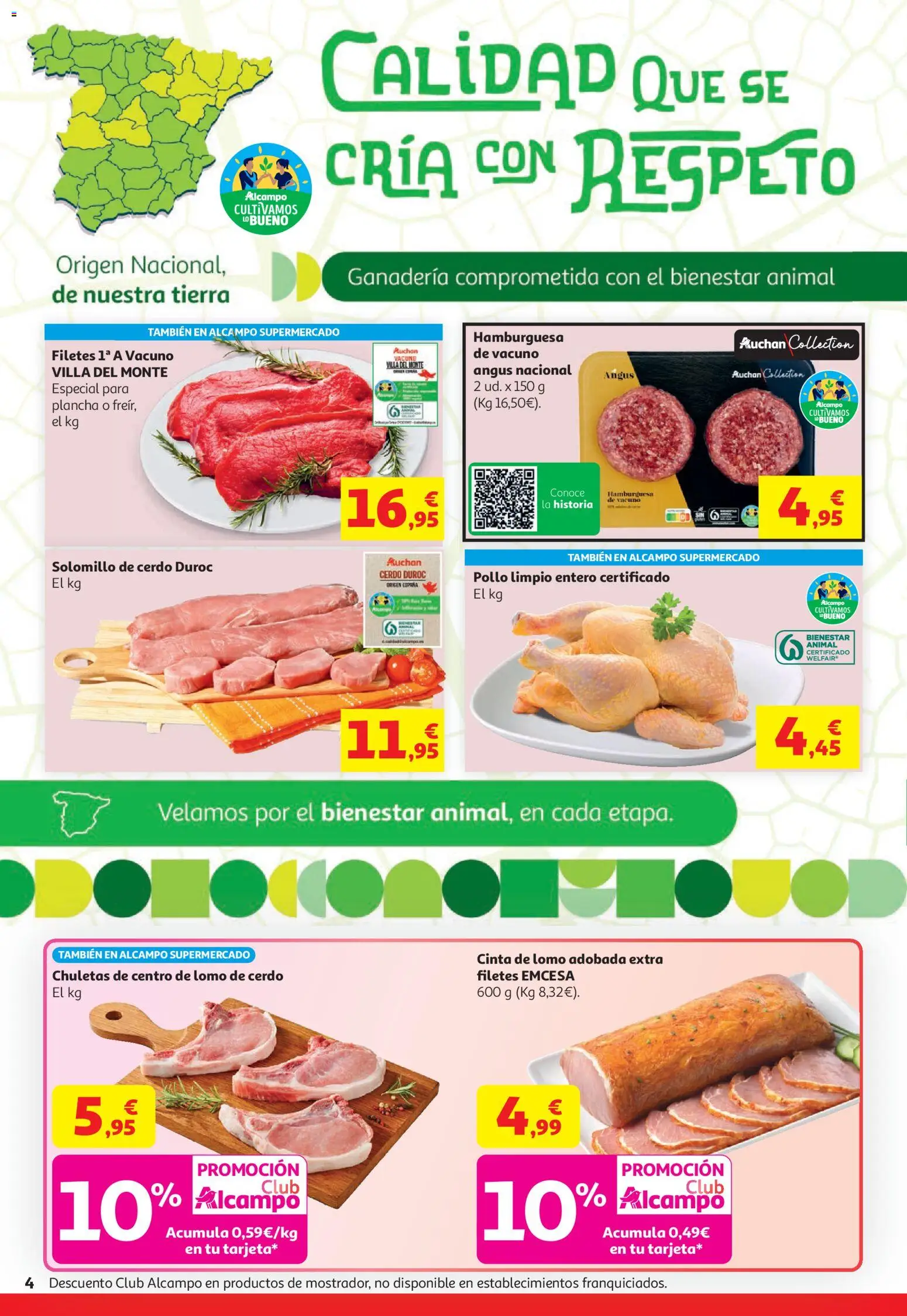 Alcampo HG Unico │ válido desde el 21.04.2026 | Página: 4 | Productos: Solomillo de cerdo, Cerdo, Plancha, Σοκολατούχο γάλα