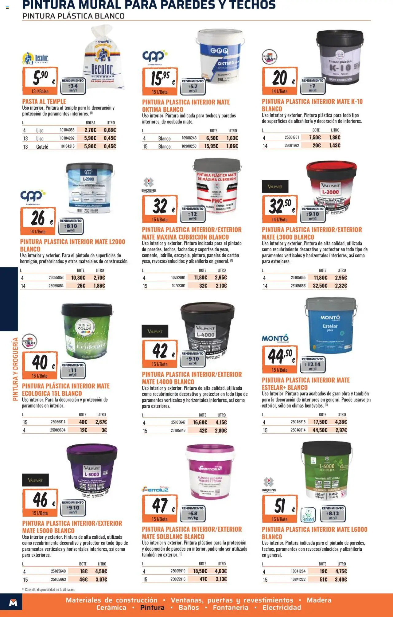Obramat - Pamplona  │ válido desde el 10.10.2025 | Página: 42 | Productos: Pasta, Pintura plástica, Bolsa