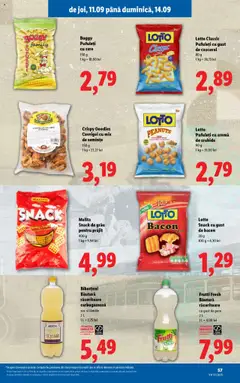 Noul catalog Lidl – valabil de la 08.09.2025 | Pagină: 57 | Produse: Arahide, Covrigei, Sare, Lămâie