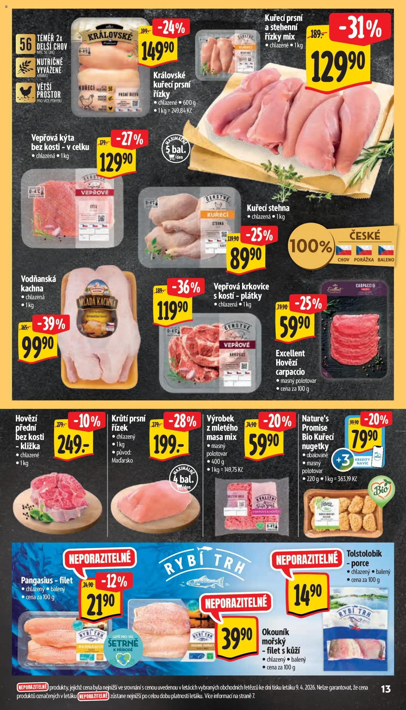 Albert leták - Supermarket od 15.04.2026 | Strana: 21 | Produkty: Nugetky, Kachna, Vepřová Kýta, Vepřová krkovice