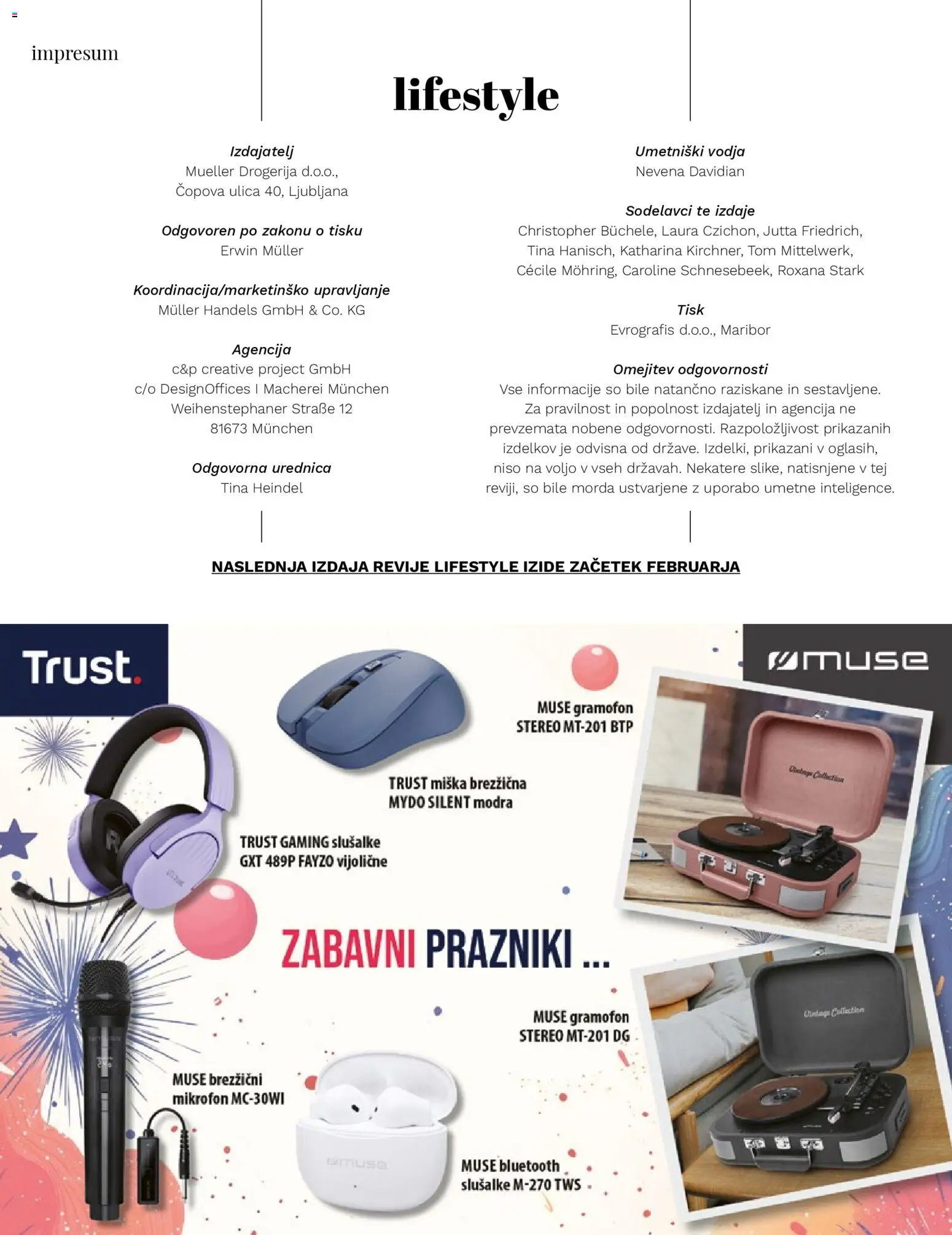 Novi Müller katalog ponudbe – veljaven od 30.11.2025 | Stran: 50 | Izdelki: Slusalke, Mikrofon