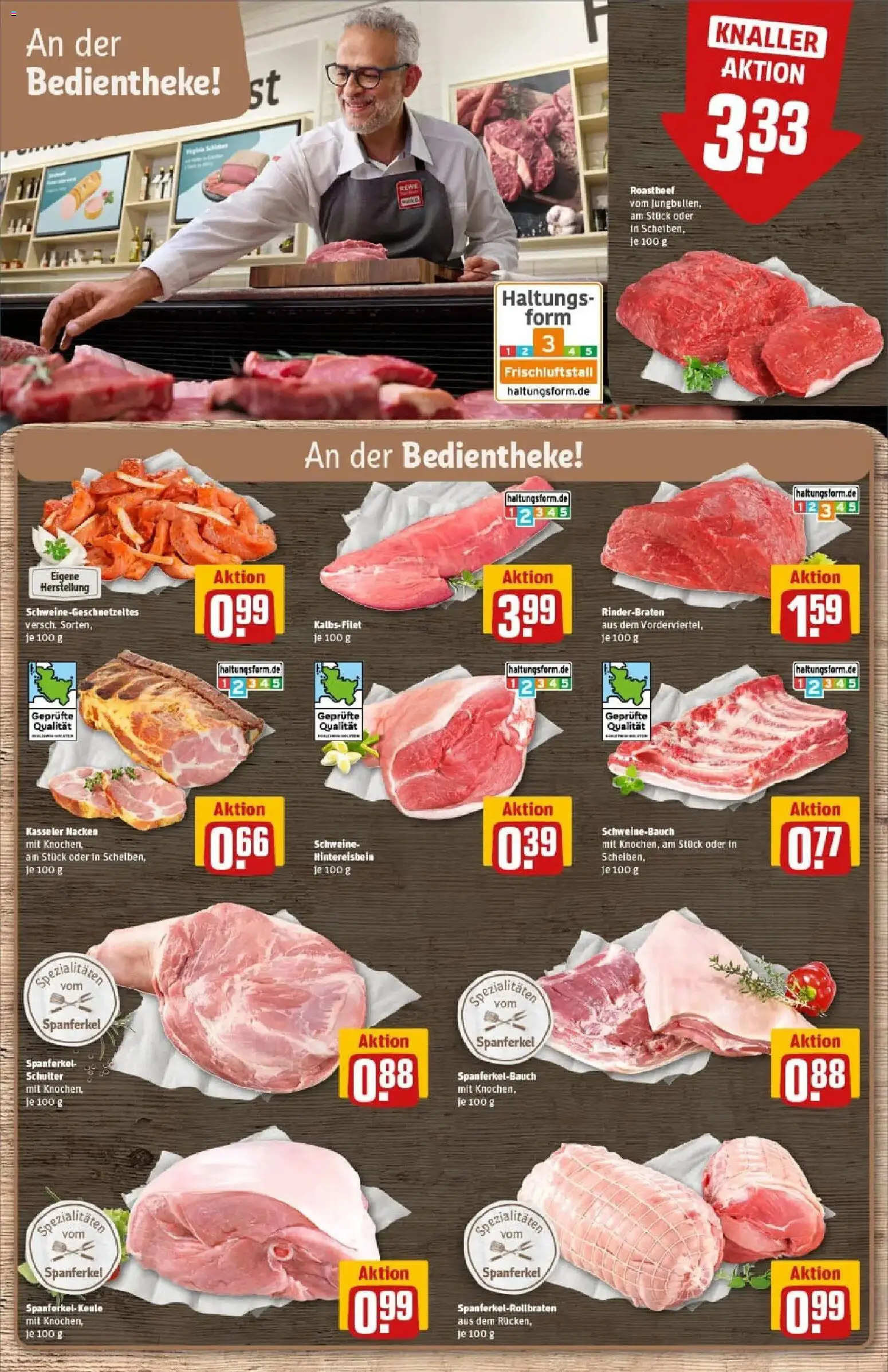 Rewe prospekt Büdelsdorf	 – gültig ab 26.01.2026 | Seite: 11 | Produkte: Rinderbraten, Schweinebauch, Roastbeef, Kasseler nacken