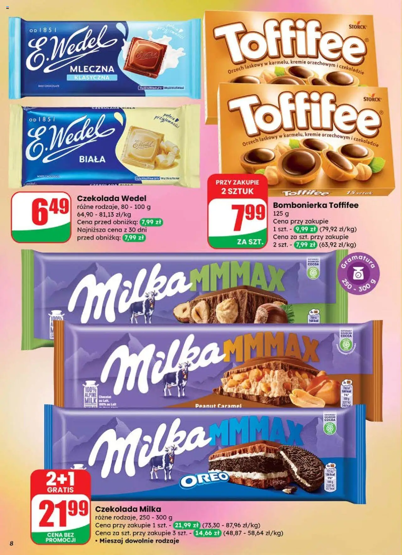 Dino Gazetka od 25.06.2025 | Strona: 8 | Produkty: Czekolada milka, Toffifee, Milka, Czekolada