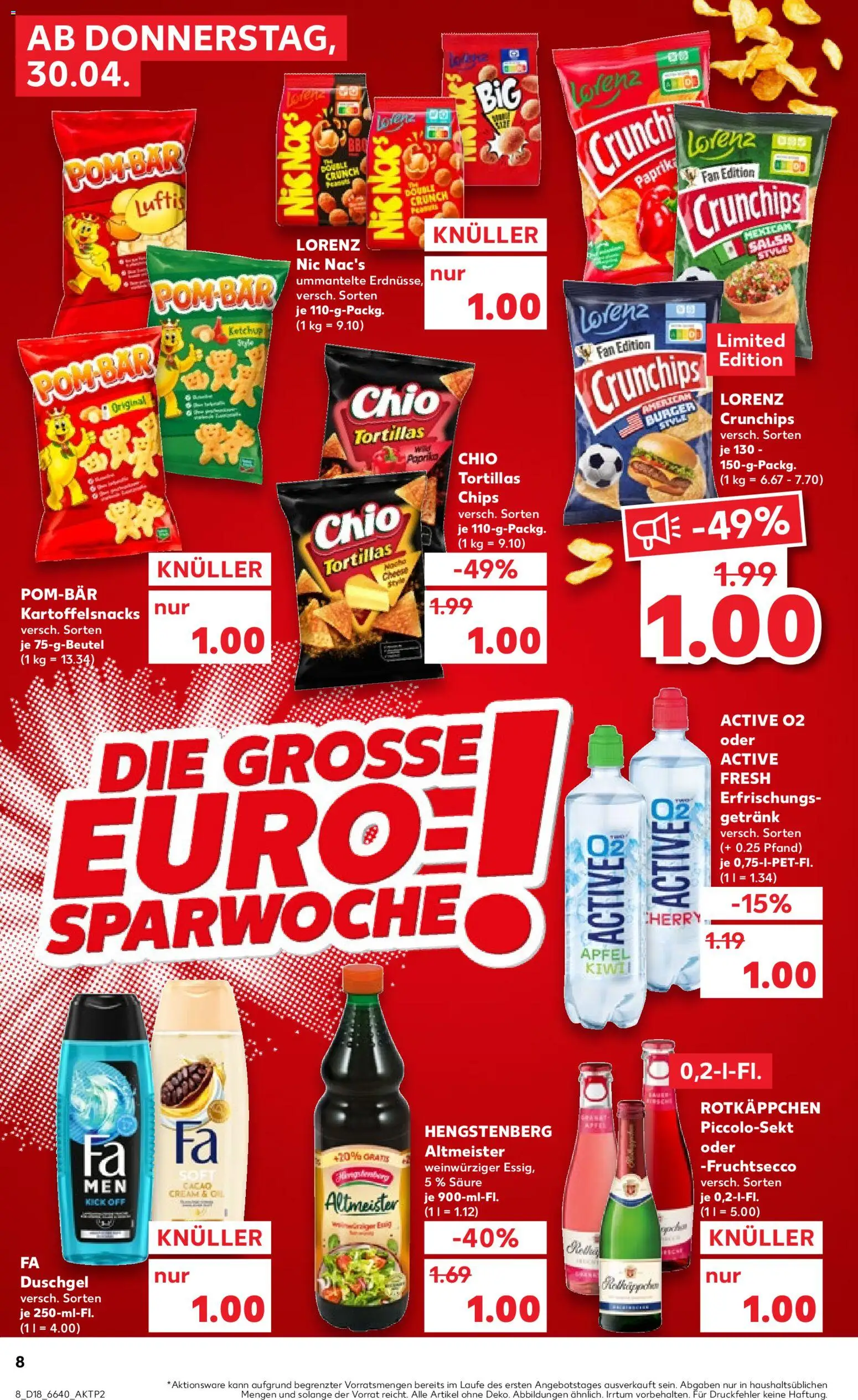 Kaufland Německo leták od 30.04.2026 | Strana: 8 | Produkty: Burger, Paprika