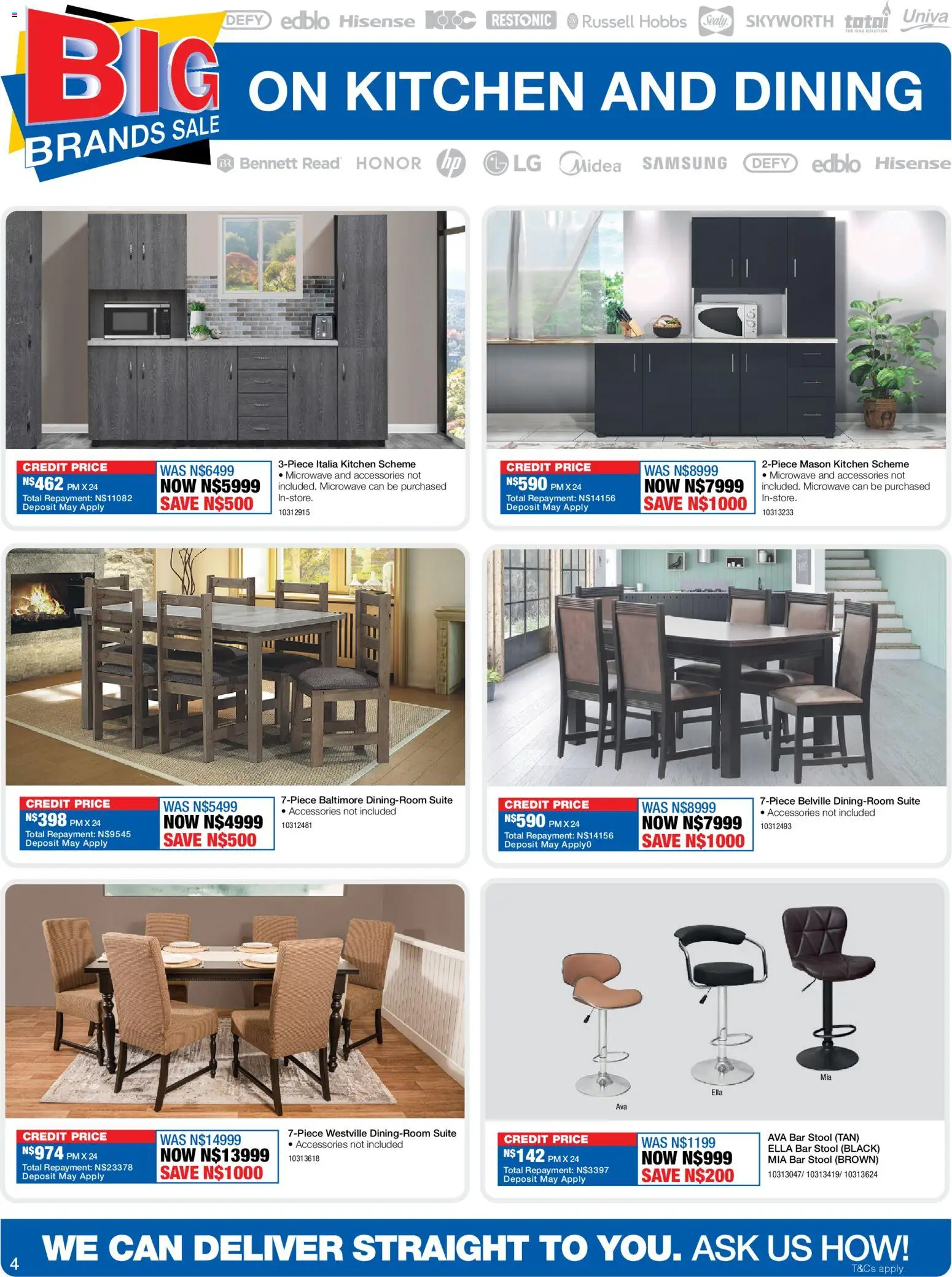 New OK Furniture catalogue – valid from 13.04.2026 | Page: 4 | Products: Stool, Microwave, Bar stool