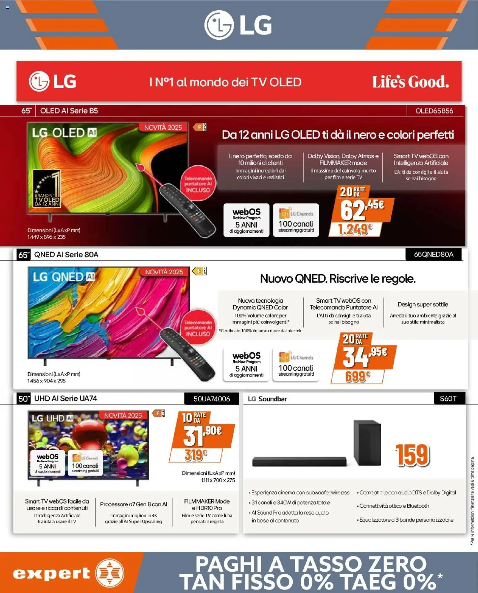 Volantino Expert del 02.12.2025 | Pagina: 3 | Prodotti: smart TV, Soundbar, TV, Audio