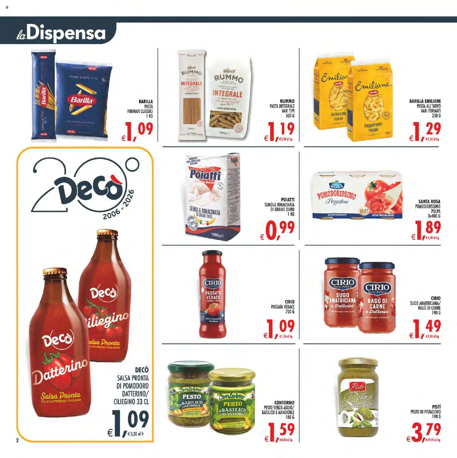Volantino Decò del 17.03.2026 | Pagina: 2 | Prodotti: Paté, Salsa, Pomodoro, Mandorle