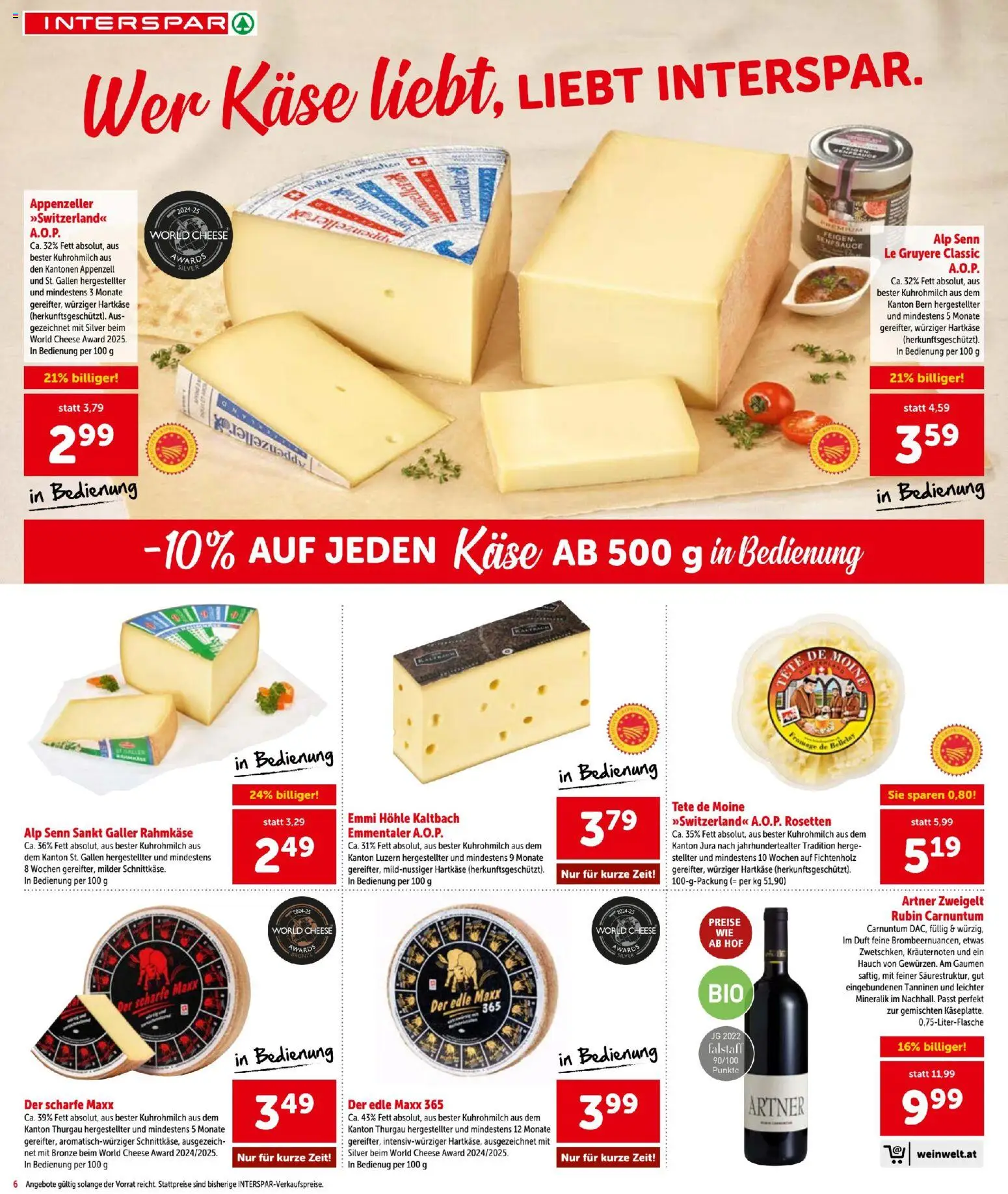 Interspar Flugblatt gültig ab 19.02.2026 | Seite: 6 | Produkte: Duft, Käse