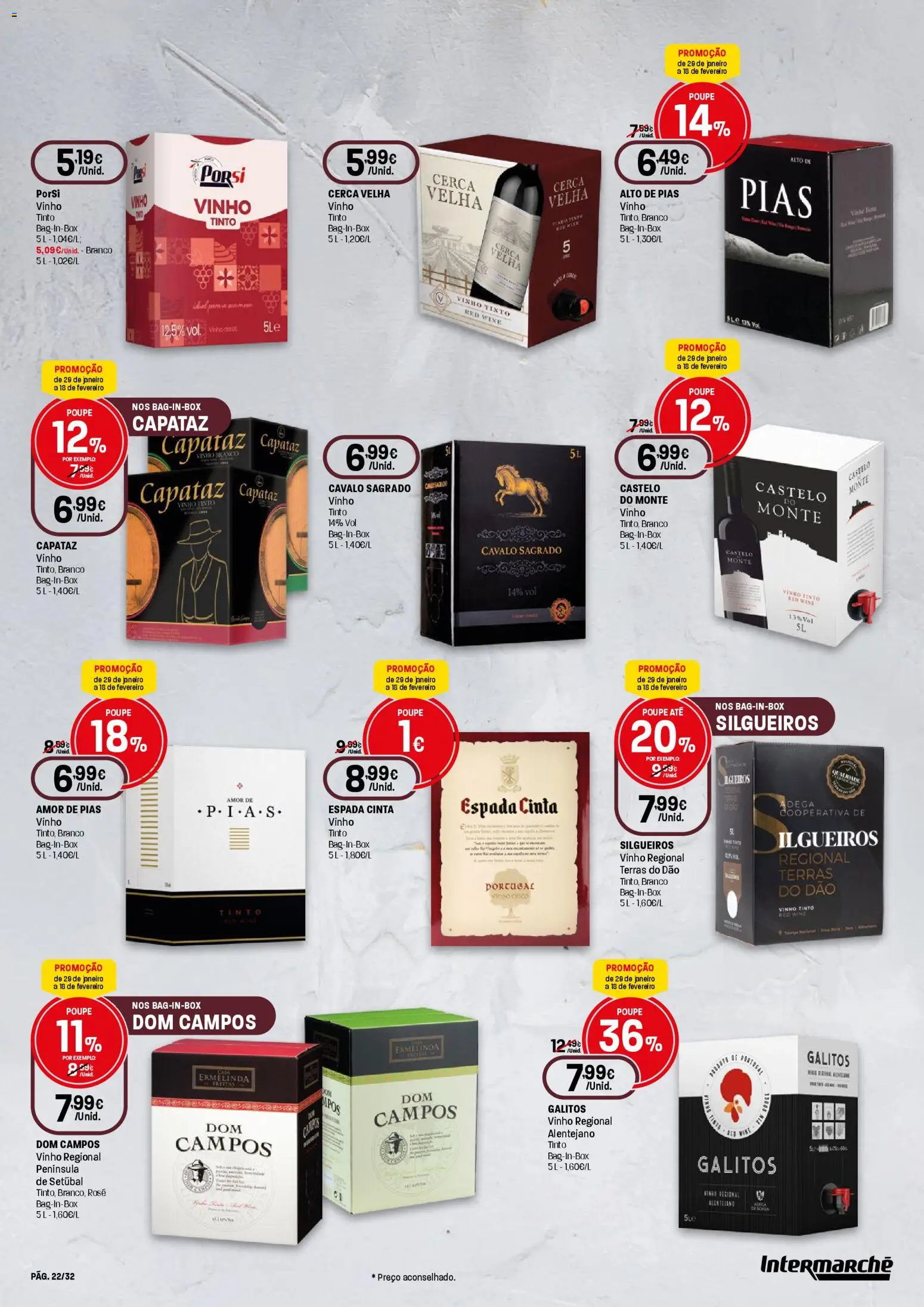 Intermarché - Queijos, Vinhos e Enchidos Super │ válido de 29.01.2026 | Página: 22 | Produtos: Vinho, Vinho tinto