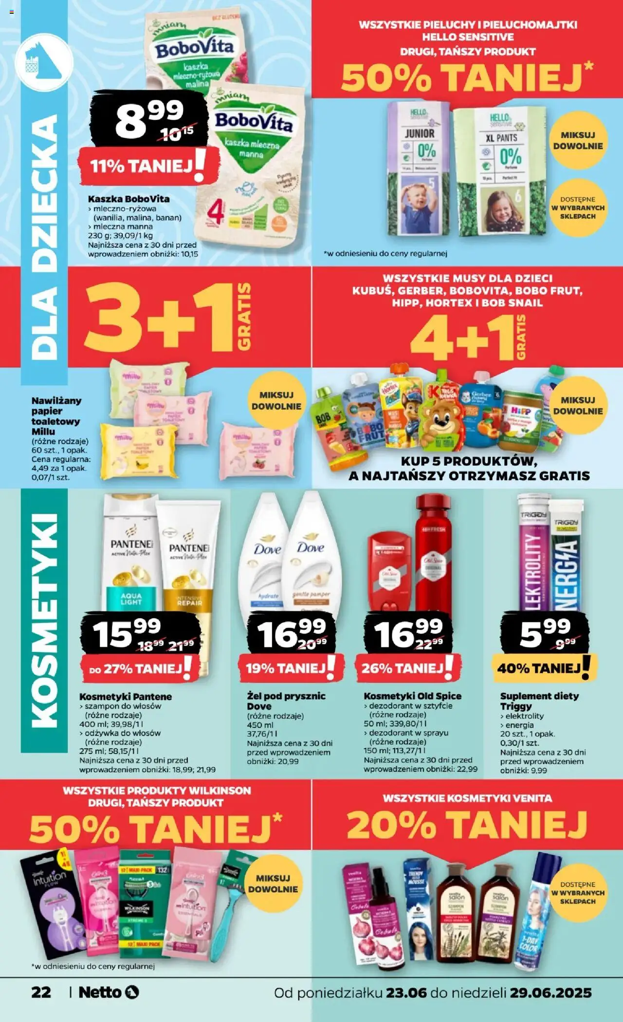 Netto gazetka - Spożywcza od 23.06.2025 | Strona: 22 | Produkty: Malina, Bób, Prysznic, Banan