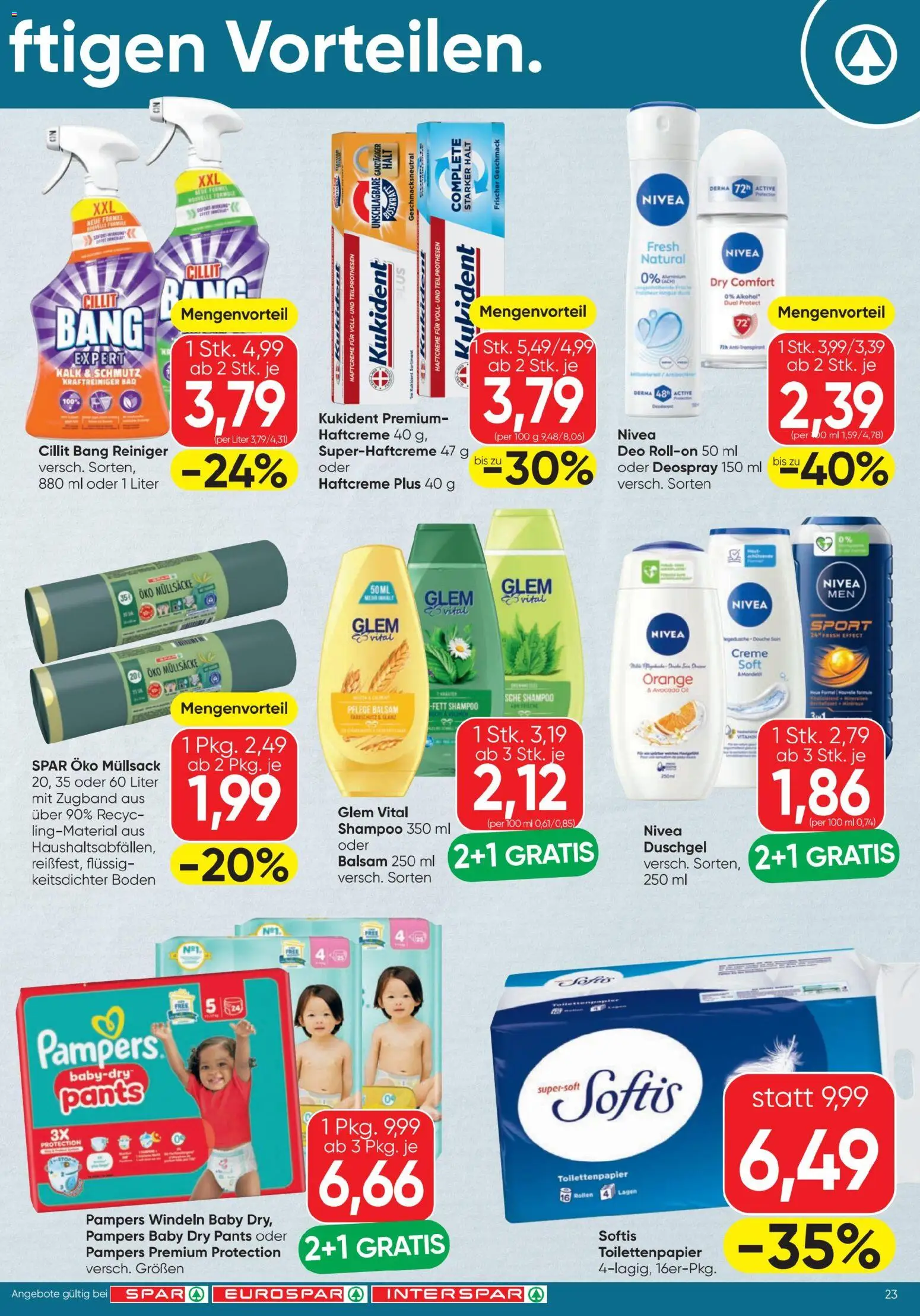 Spar - Flugblatt gültig ab 23.04.2026 | Seite: 23 | Produkte: Avocado, Pampers, Shampoo, Creme