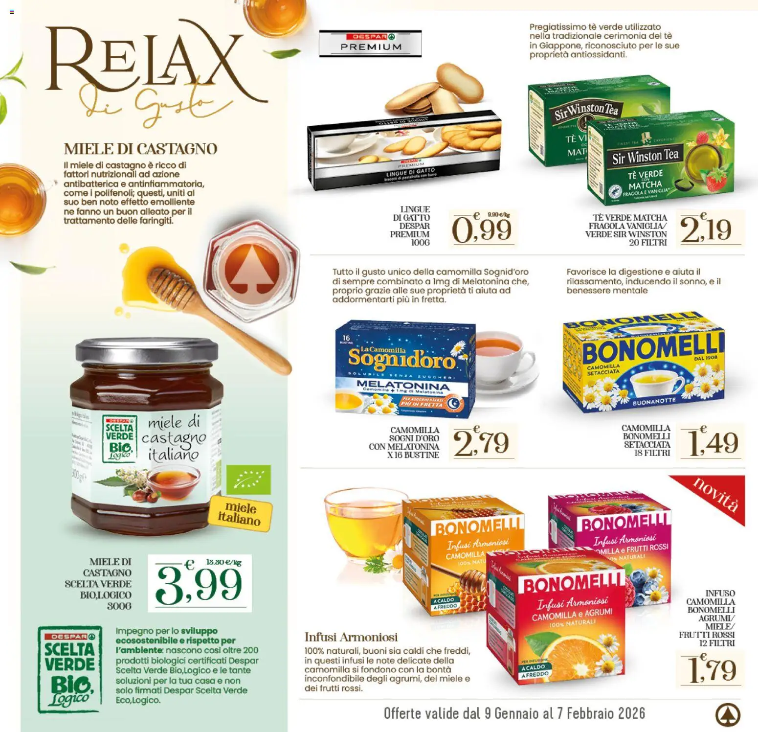 Volantino Interspar del 16.01.2026 | Pagina: 2 | Prodotti: Tè, Agrumi, Infusione, Miele