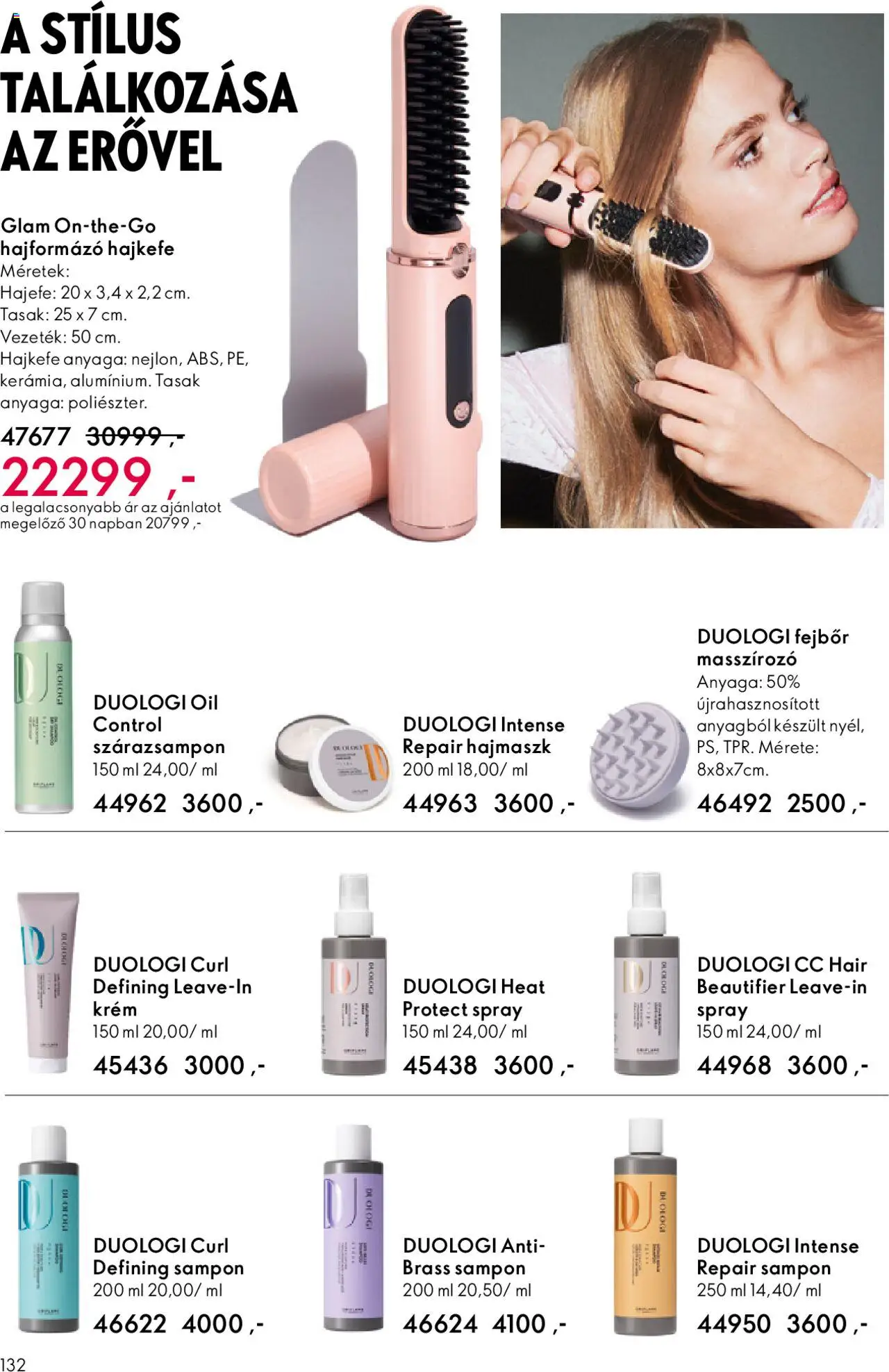 Oriflame akciós ujság - amely érvényes a következő dátumtól: 01.10.2025 | Oldal: 132 | Termékek: Hajformázó, Sampon, Hajmaszk