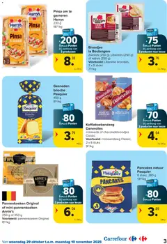 Carrefour folder week 44 - Voorbeeld van een folder van Carrefour, geldig van 29.10.2025 | Pagina: 3 | Producten: Pannenkoeken, La, Broodjes